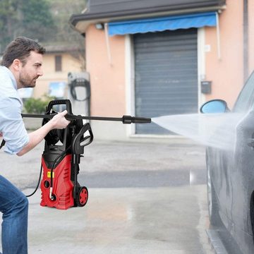 KOMFOTTEU Hochdruckreiniger Elektrischer Hochdruckpistole, Druck max: 105,00 bar, 5.0L/min, mit 5m Kabel