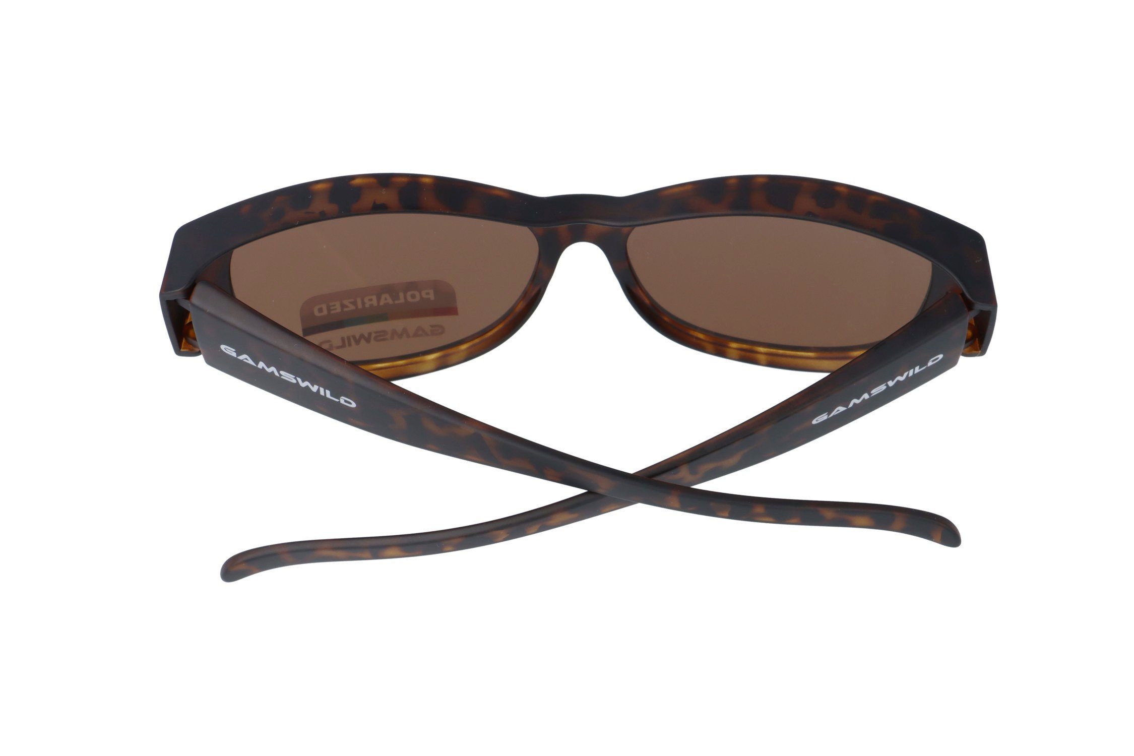 Überbrille Damen braun, universelle polarisiert, Gamswild Passform WS4032 grau schwarz, Herren, Sonnenbrille Sportbrille