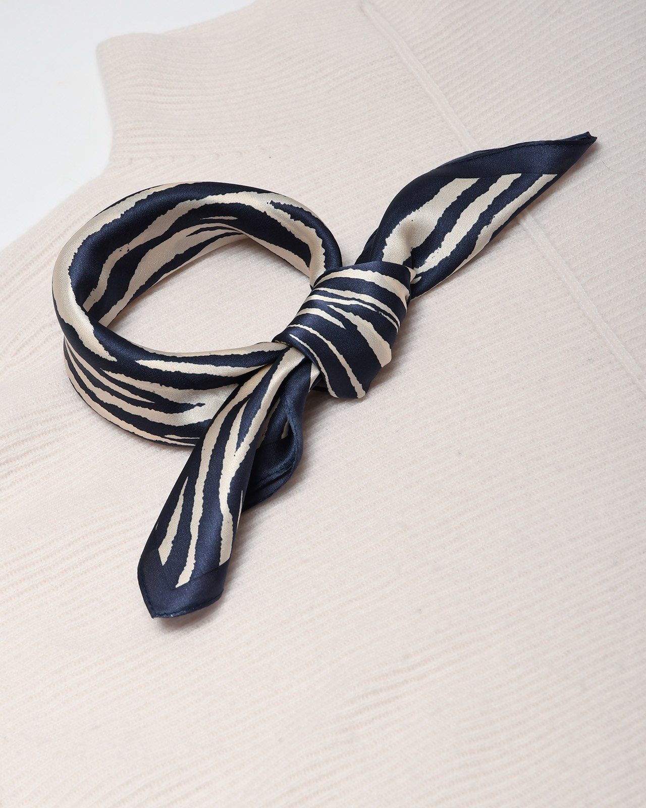 MayTree Seidentuch quadratisch,Zebra, 53x53 cm, Nickituch, Bandana-Schal, ( günstig online kaufen