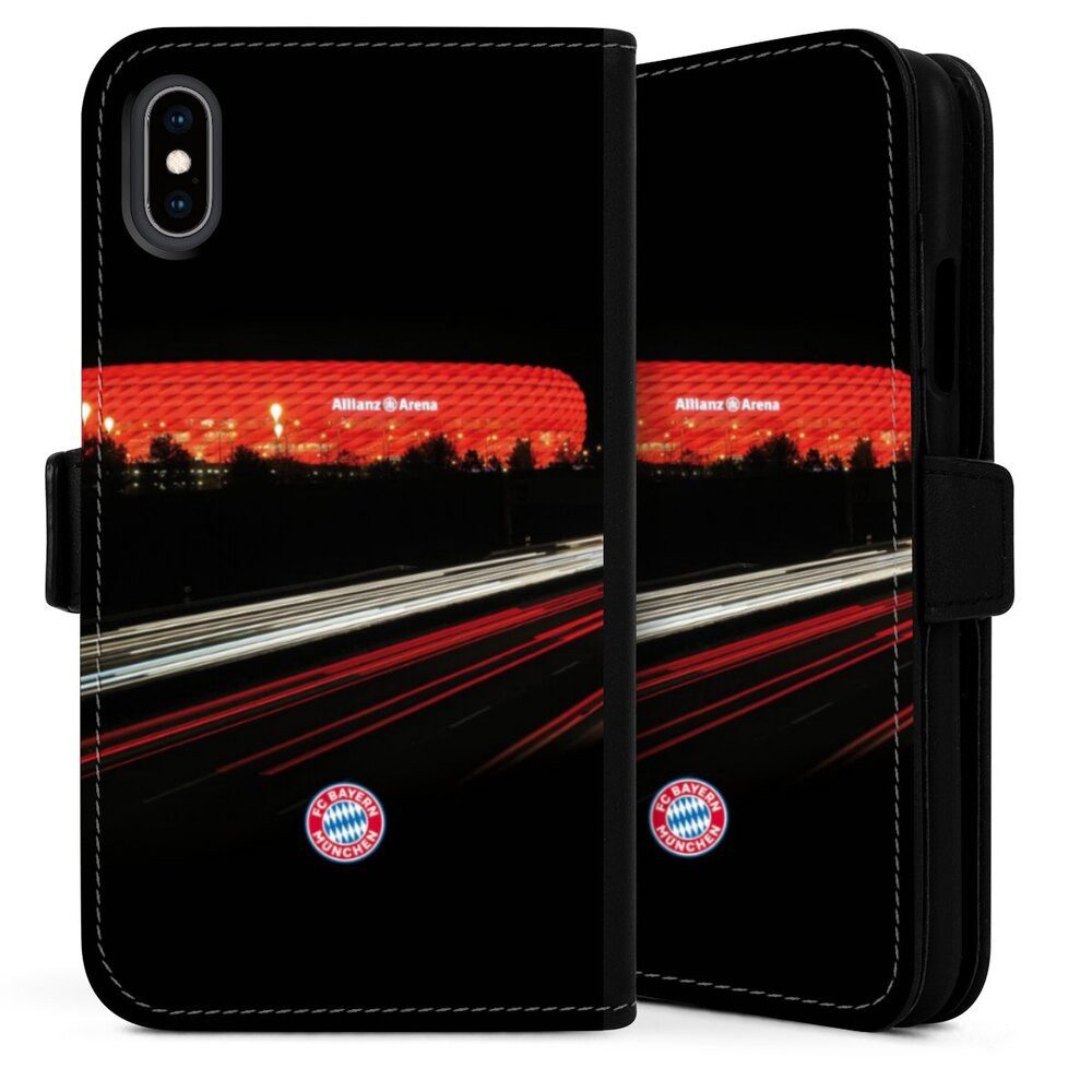 DeinDesign Handyhülle FC Bayern München FCB Stadion FC Bayern München Allianz Arena, Apple iPhone Xs Hülle Flip Case Klapphülle Handytasche Leder