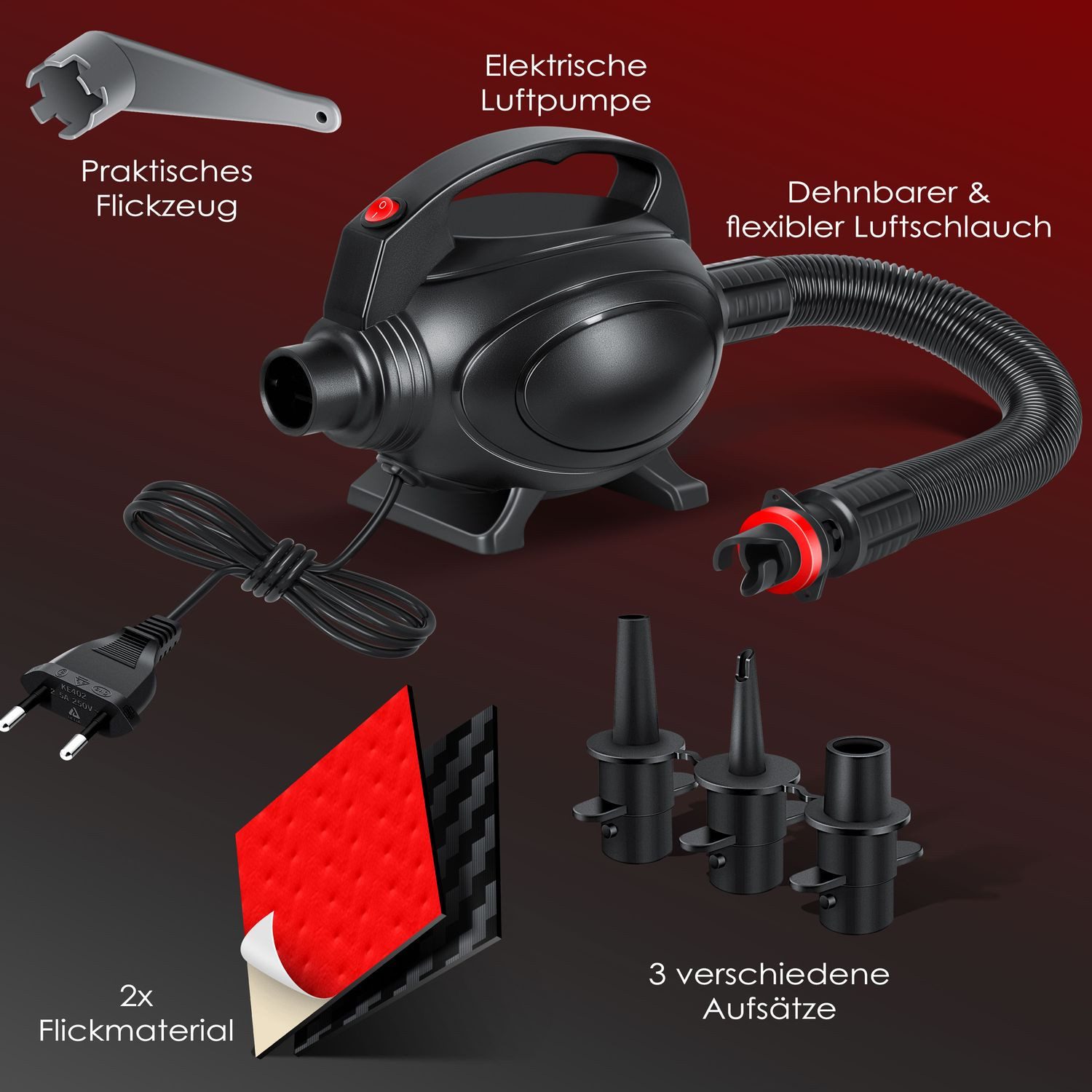 KESSER Turnmatte, Turnmatte Aufblasbar Airtrack Fitness-Matte Gymnastikmatte