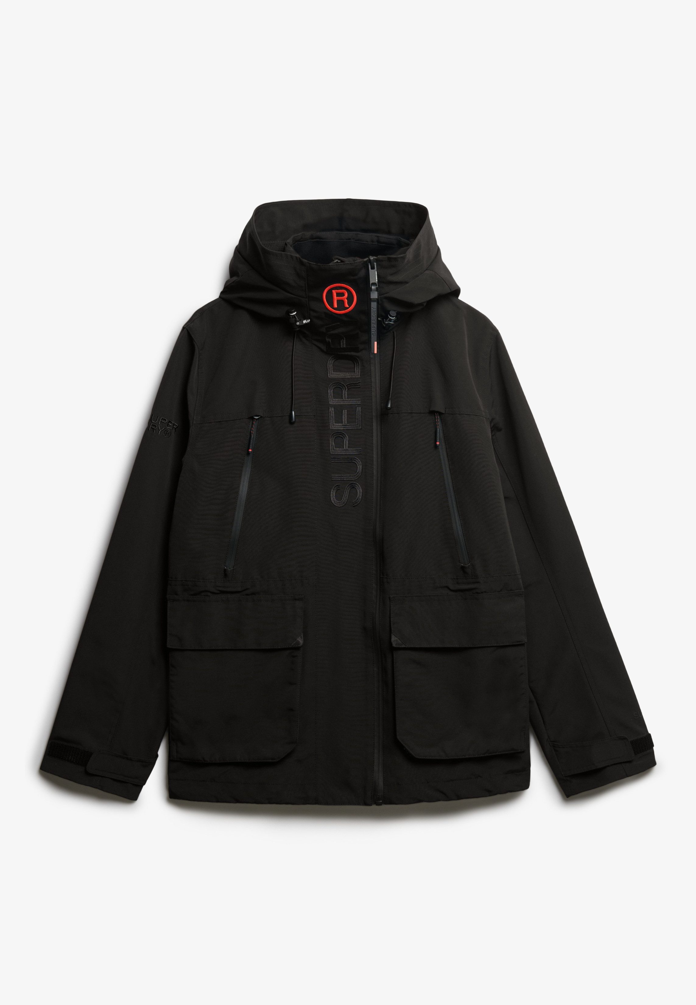 Superdry Outdoorjacke HOOD ULTIMATE EMB WINDBREAKER mit lockerer Passform, hochschließender Kragen, gerader Abschluss