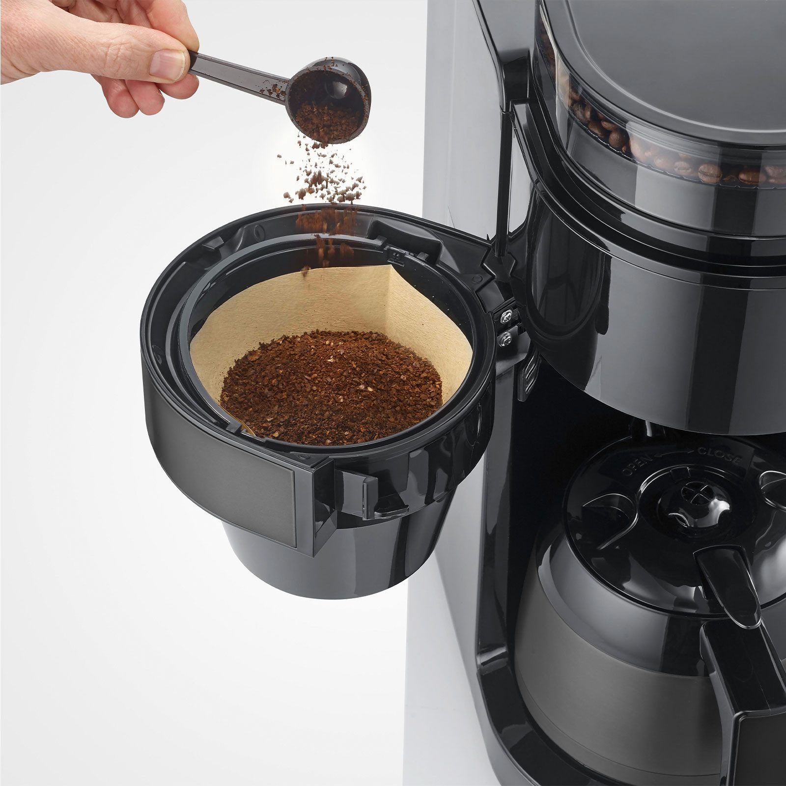 Severin Filterkaffeemaschine KA 4831, Filterkaffeemaschine mit integriertem Mahlwerk und Timer