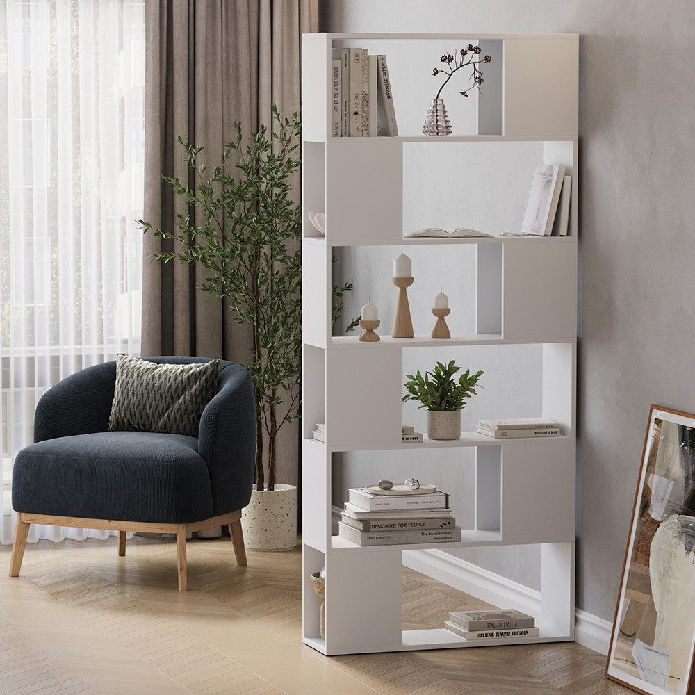 Vicco Raumteiler Eneos, Weiß, 80 x 186 cm, 1-tlg.