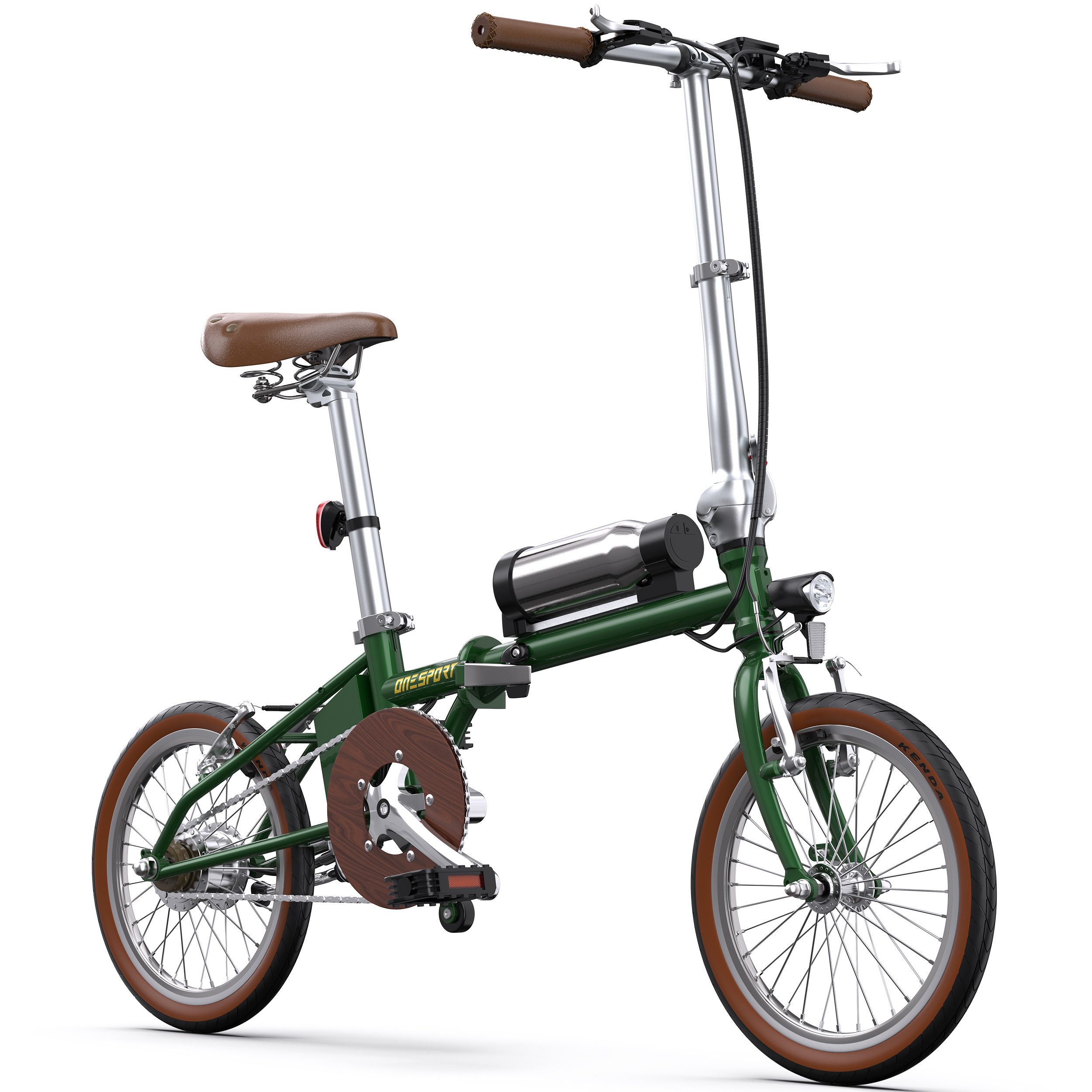 Onesport E-Bike Cityrad OT02 e bike für herren u.damen 187Wh 36V 250W klapprad, 1 Gang, Kettenschaltung, Heckmotor, 187,2 Wh, 36V 250W 30Nm Klapp-E-Bike 40km Reichweite 14,5kg leicht