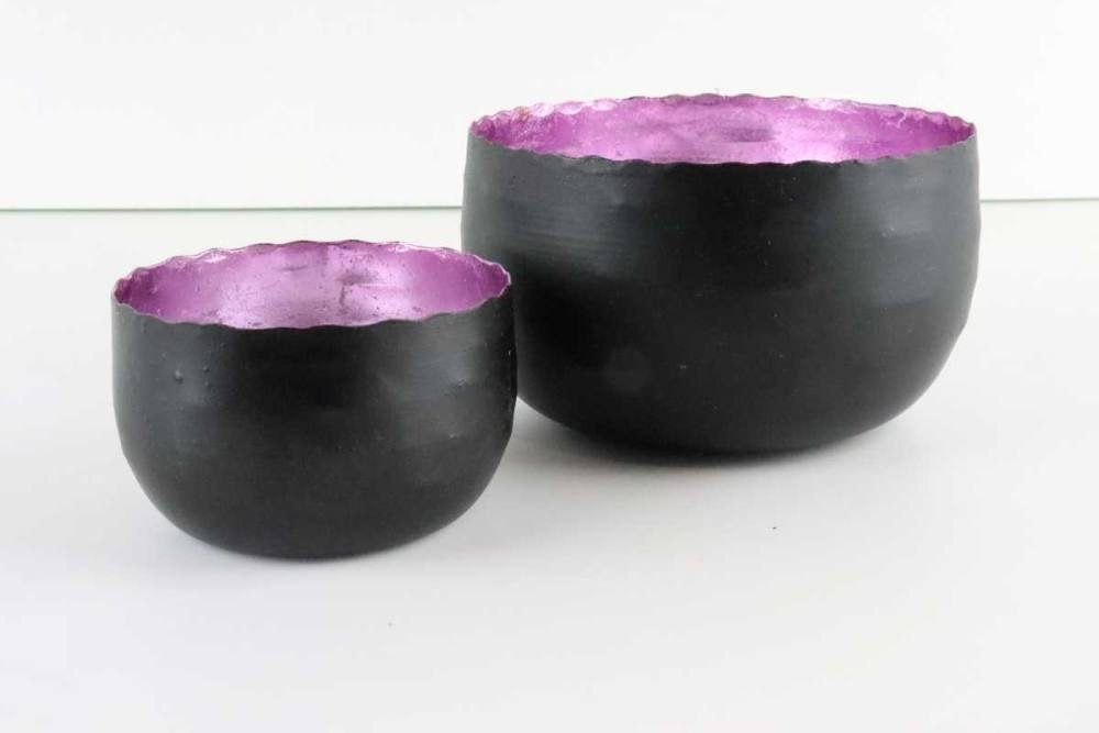 Hirsch Terracotta Teelichthalter Teelichthalter aus Metall stabil und stimmungsvoll (2er Set, 2er-Set), handgefertigt rosa