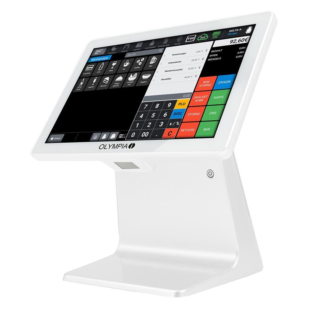 Olympia Registrierkasse Kassensysteme TS10, 100.000 PLUs, 5.000 Tische, Bonlogo, LAN, USB-TSE