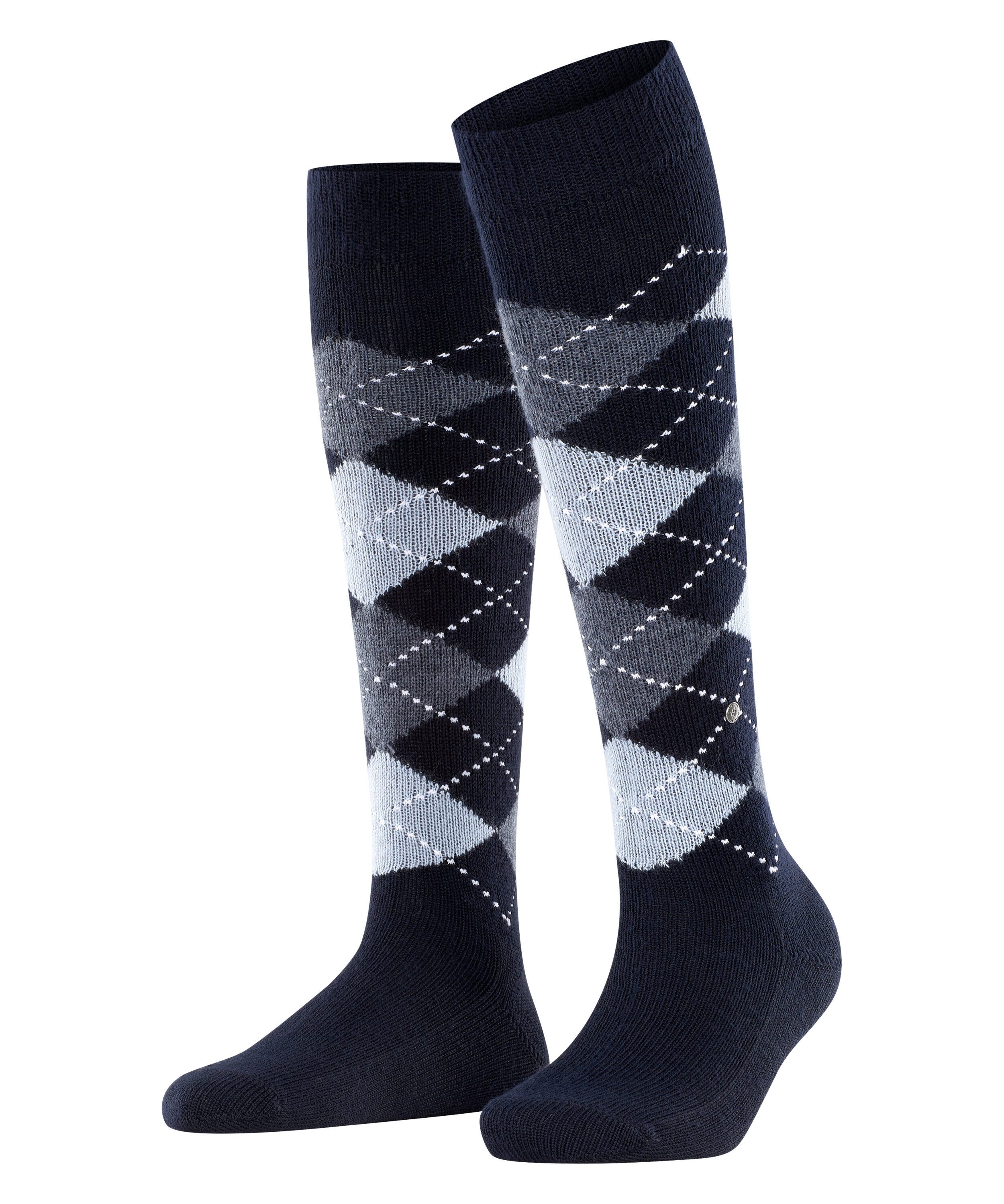 Burlington Kniestrümpfe Whitby Einheitsgröße 36-41, Argyle-Muster, weiche Haptik