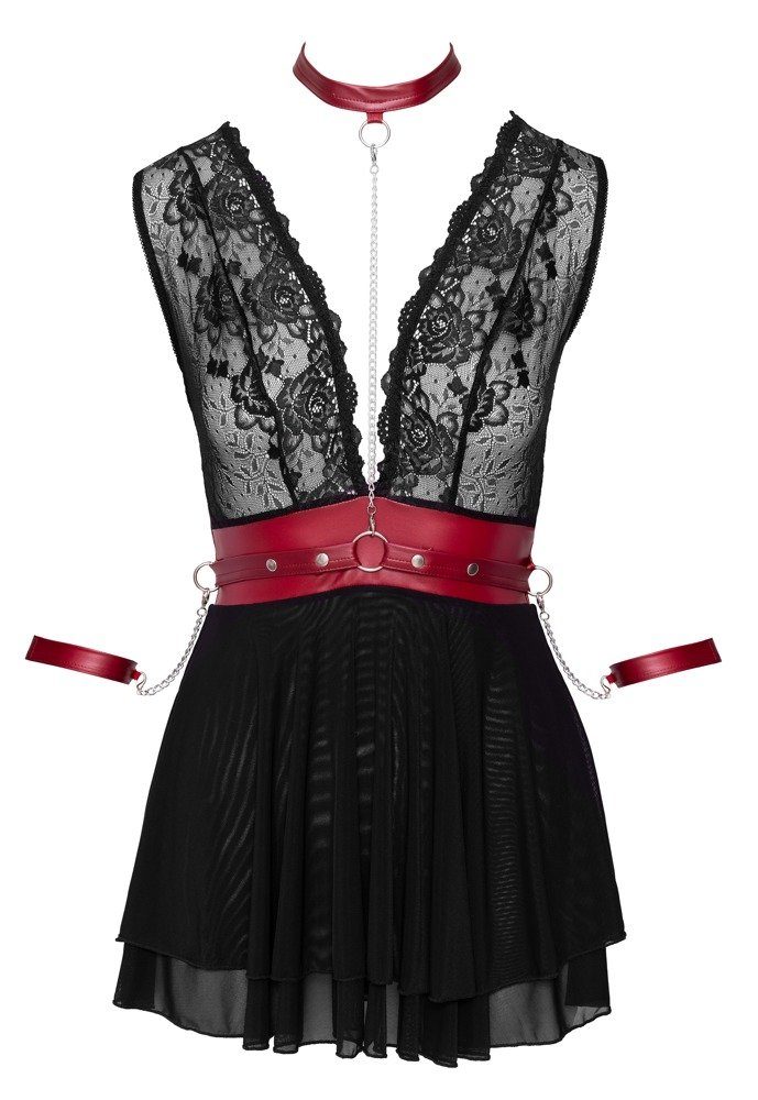 Cottelli Cottelli Bondage - - (L,M,S,XL) Nachthemd Bondage Babydoll BONDAGE