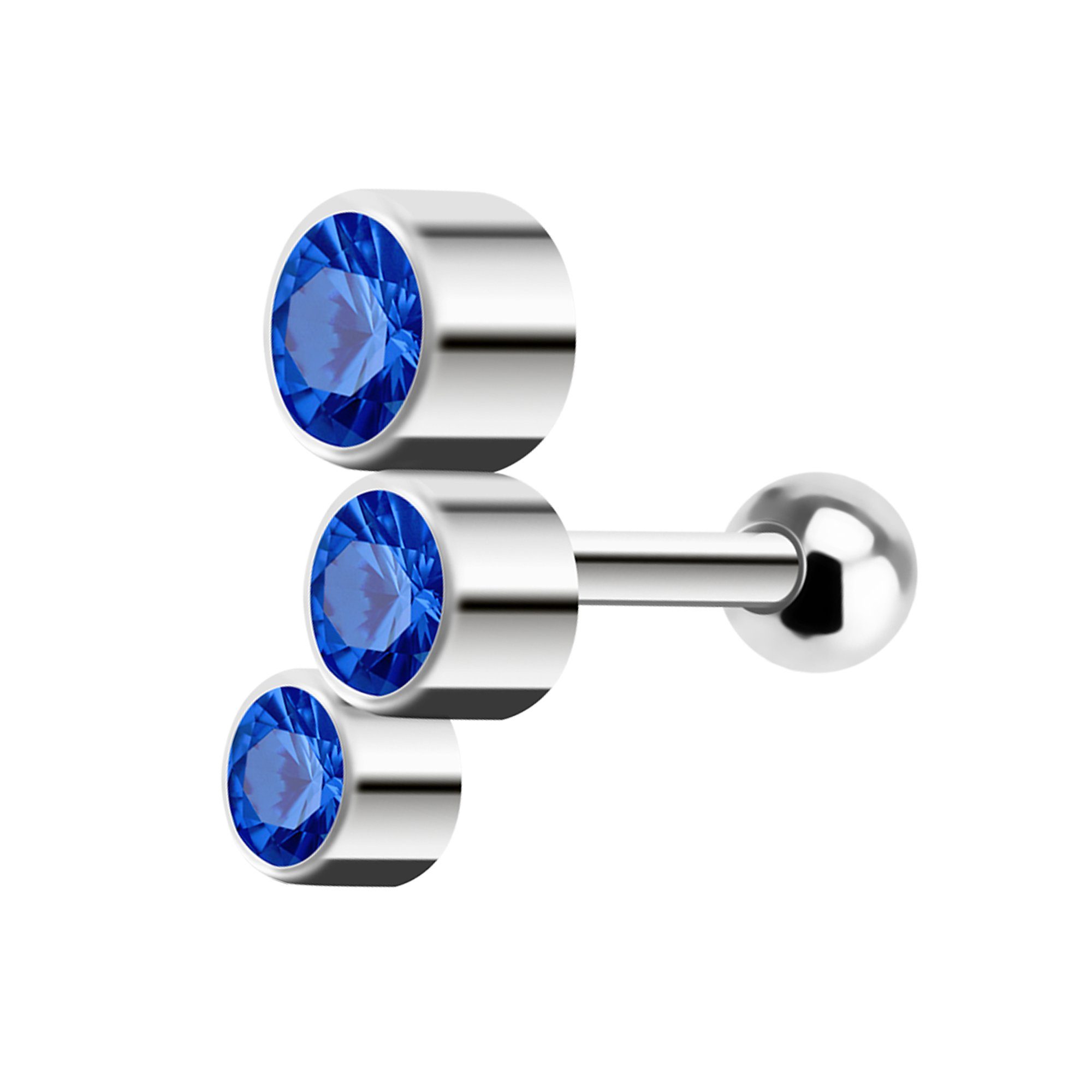 Taffstyle Piercing-Set Ohr Tragus Knorpel Helix Triple Kristall Kugeln, Pie günstig online kaufen