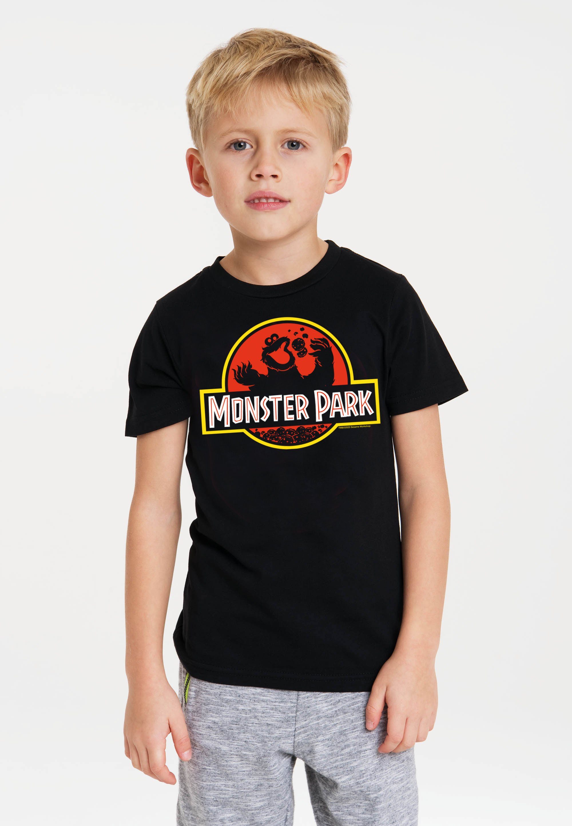 T-Shirt Sesamstrasse Krümelmonster Monster Park