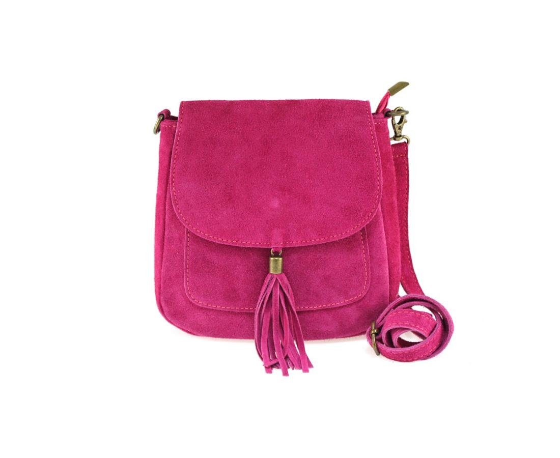 Schultertasche Made in Italy Damen Leder Tasche CrossOver