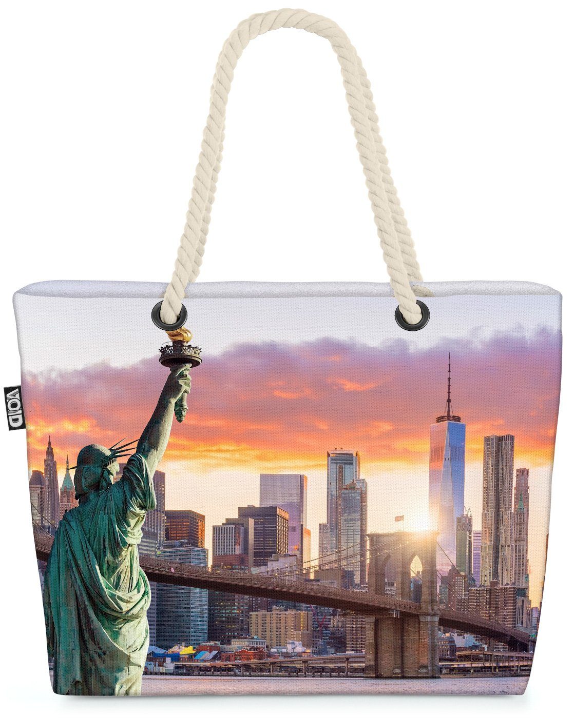 Bag Freiheitsstatue Liberty Beach Statue Freiheit USA New (1-tlg), York VOID Strandtasche City Amerika