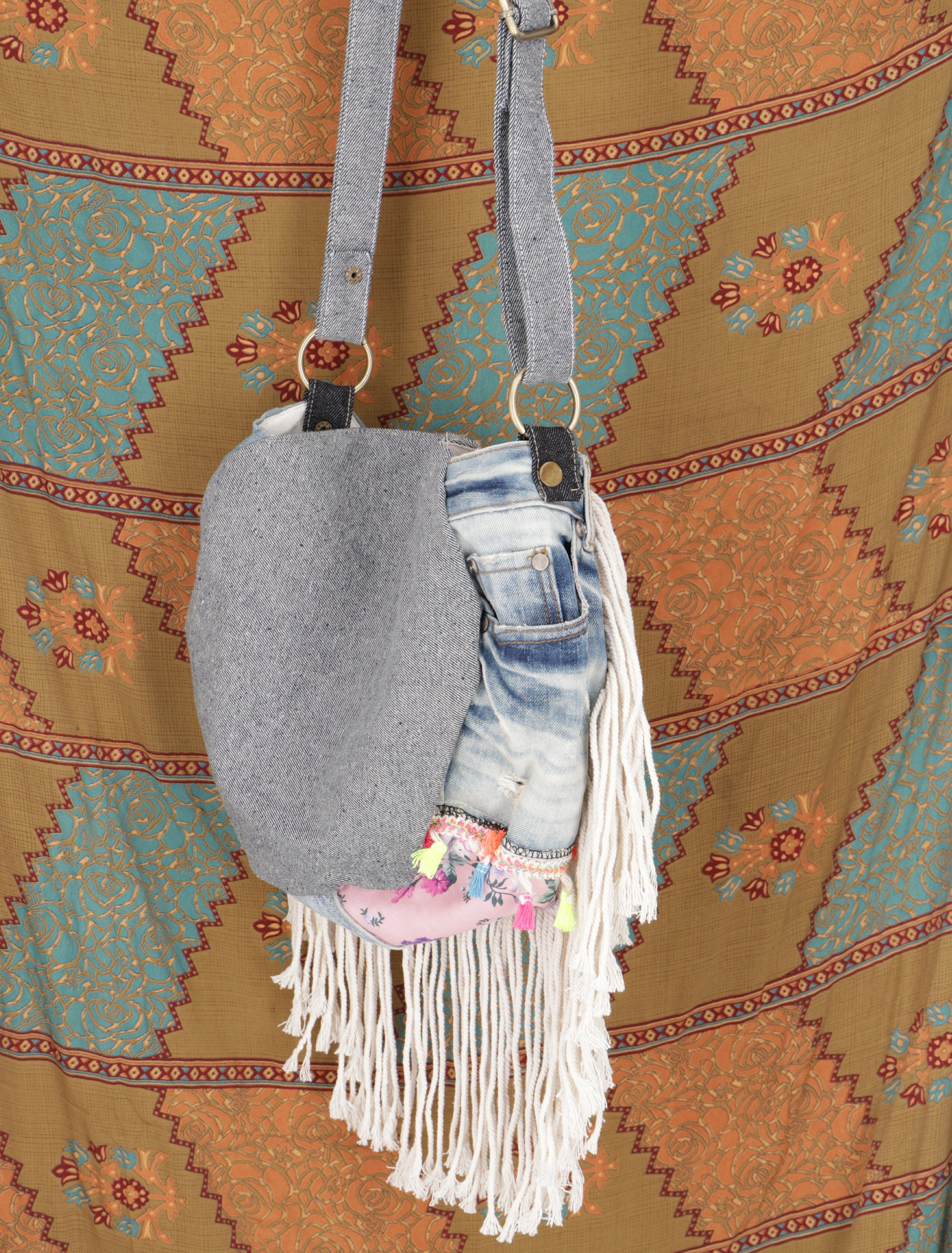 Guru-Shop Schultertasche Boho Schultertasche, Hippie Tasche, upcycling -..