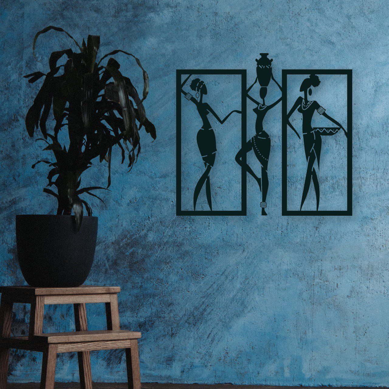 WoodFriends Wandbild aus Holz Afrikanische Frauen günstig online kaufen