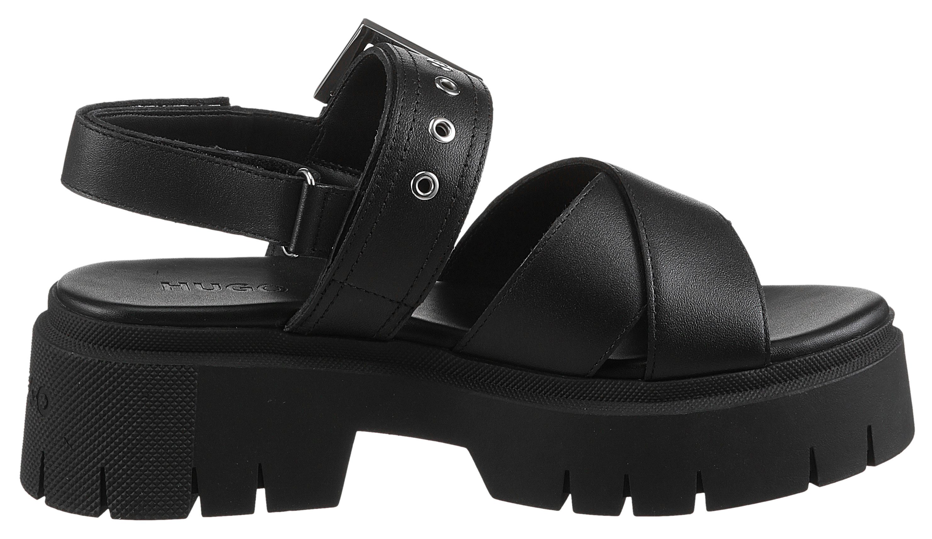 HUGO Kris_Sandal Plateausandaletten Sommerschuh, Riemchensandale, Festivals günstig online kaufen