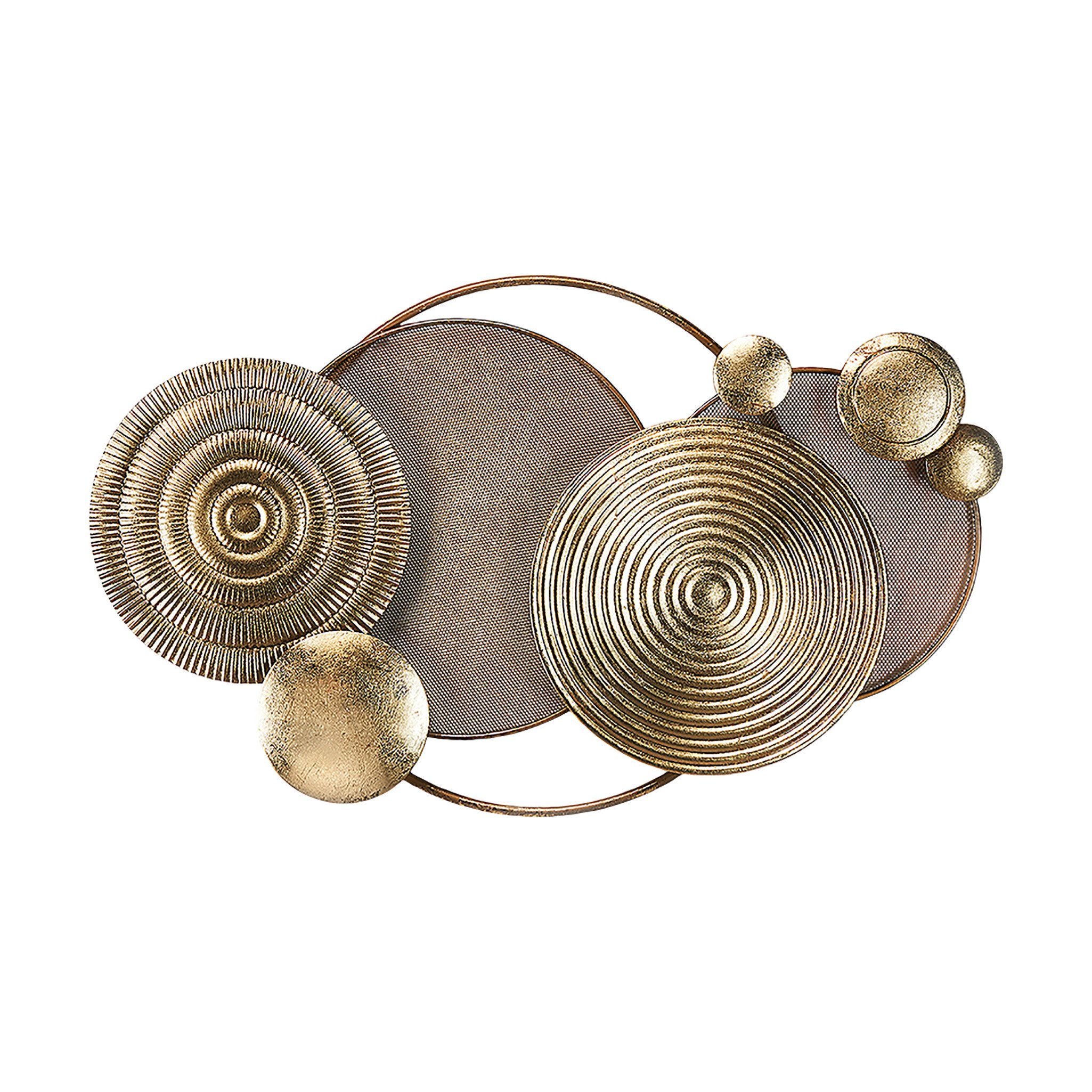 Kobolo Wandbild Metallbild GOLDEN 3D aus Metall in Goldtönen, Industrial Lo günstig online kaufen