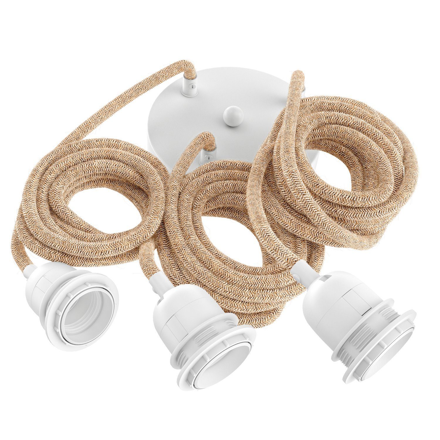 Hoopzi Pendelleuchte Hang 3 Pendelleuchte Textilkabel günstig online kaufen