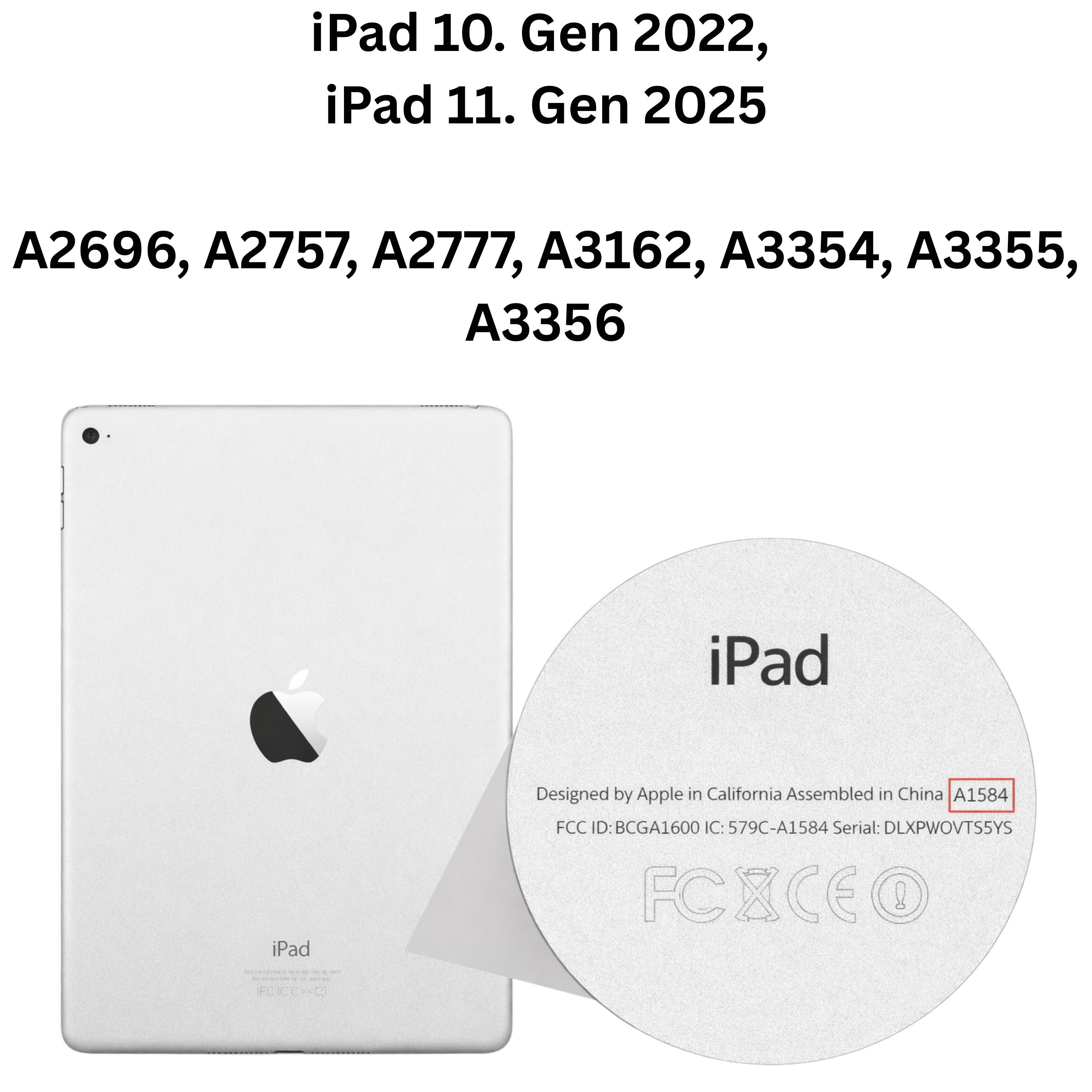 S&T Design Tablet-Hülle Hülle für iPad Clear Case Transparent Stoßfest Tablet Schutzhülle Dünn, Kratzfest Klare Schutzhülle Dünne Hülle Cover mit Stoßfester Har – Bild 2 von 5