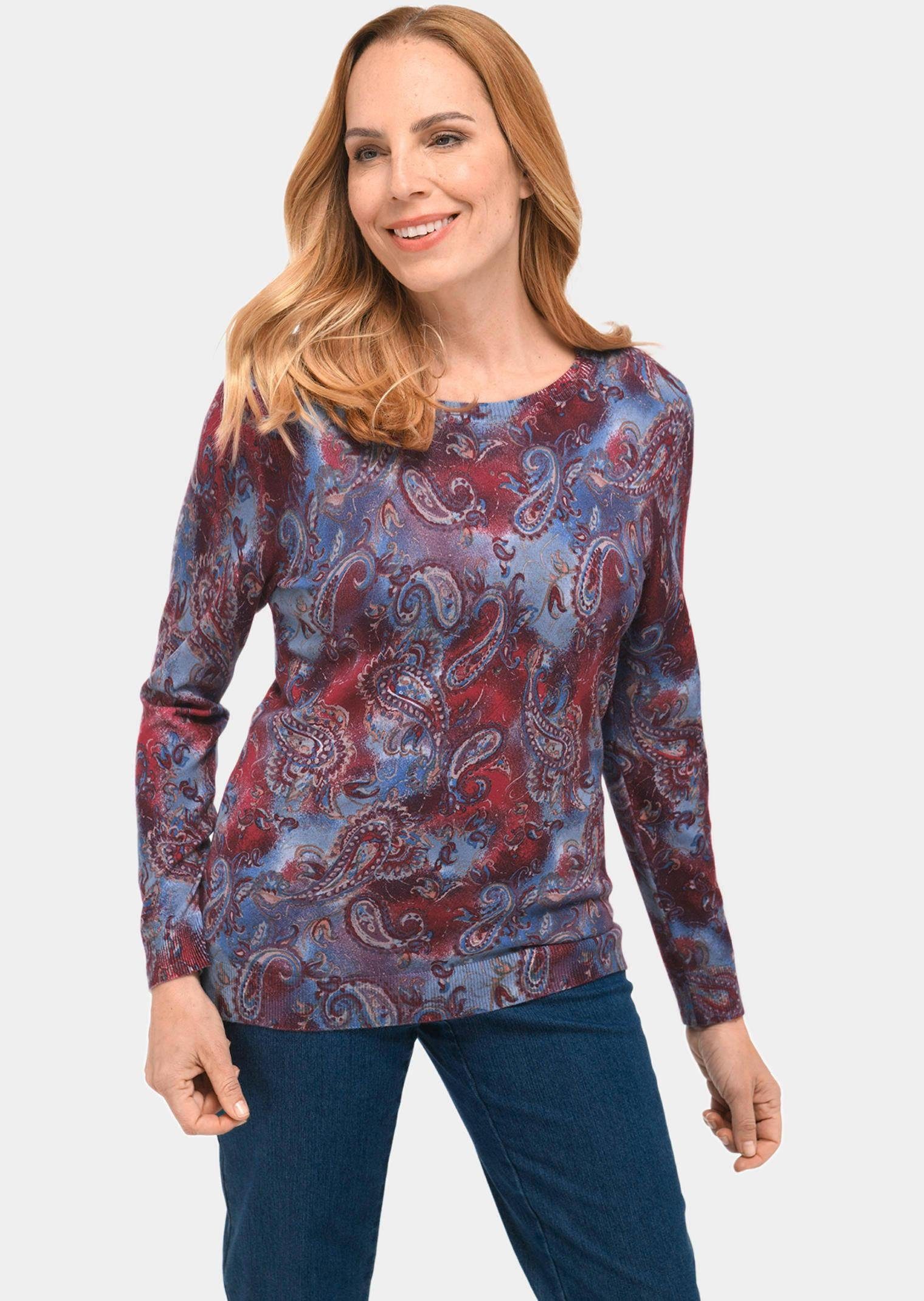 Longsweatshirt Sportlich-femininer Druckpullover