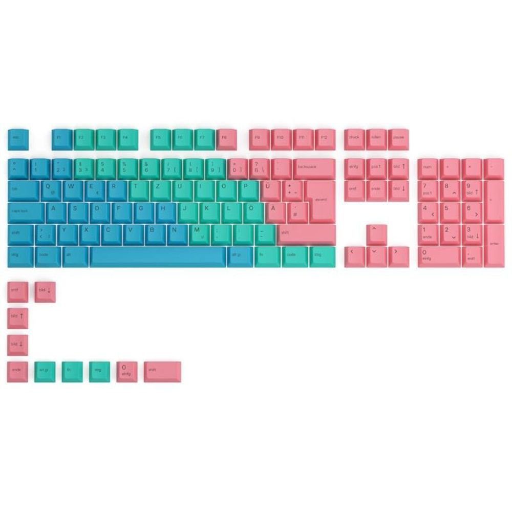 Glorious PC Gaming Race Tastatur-Tastenkappen GPBT Keycaps, 115 Tasten, deutsches Layout QWERTZ, Pastel