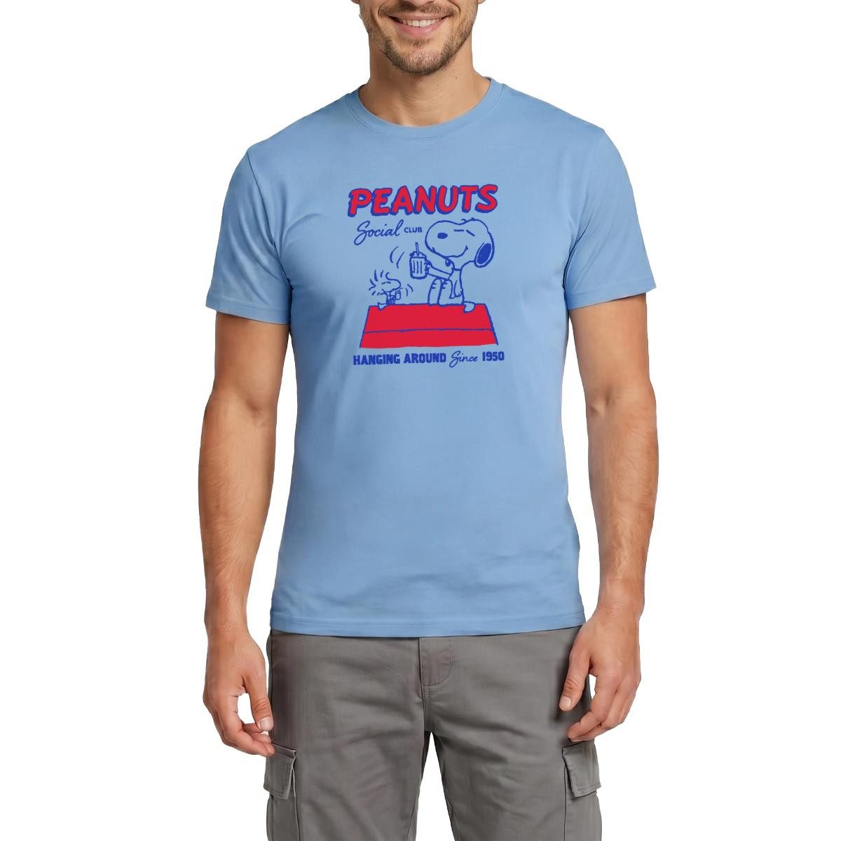 Spreadshirt T-Shirt Peanuts Snoopy Woodstock Social Club Since 1950 Männer T-Shirt (1-tlg)