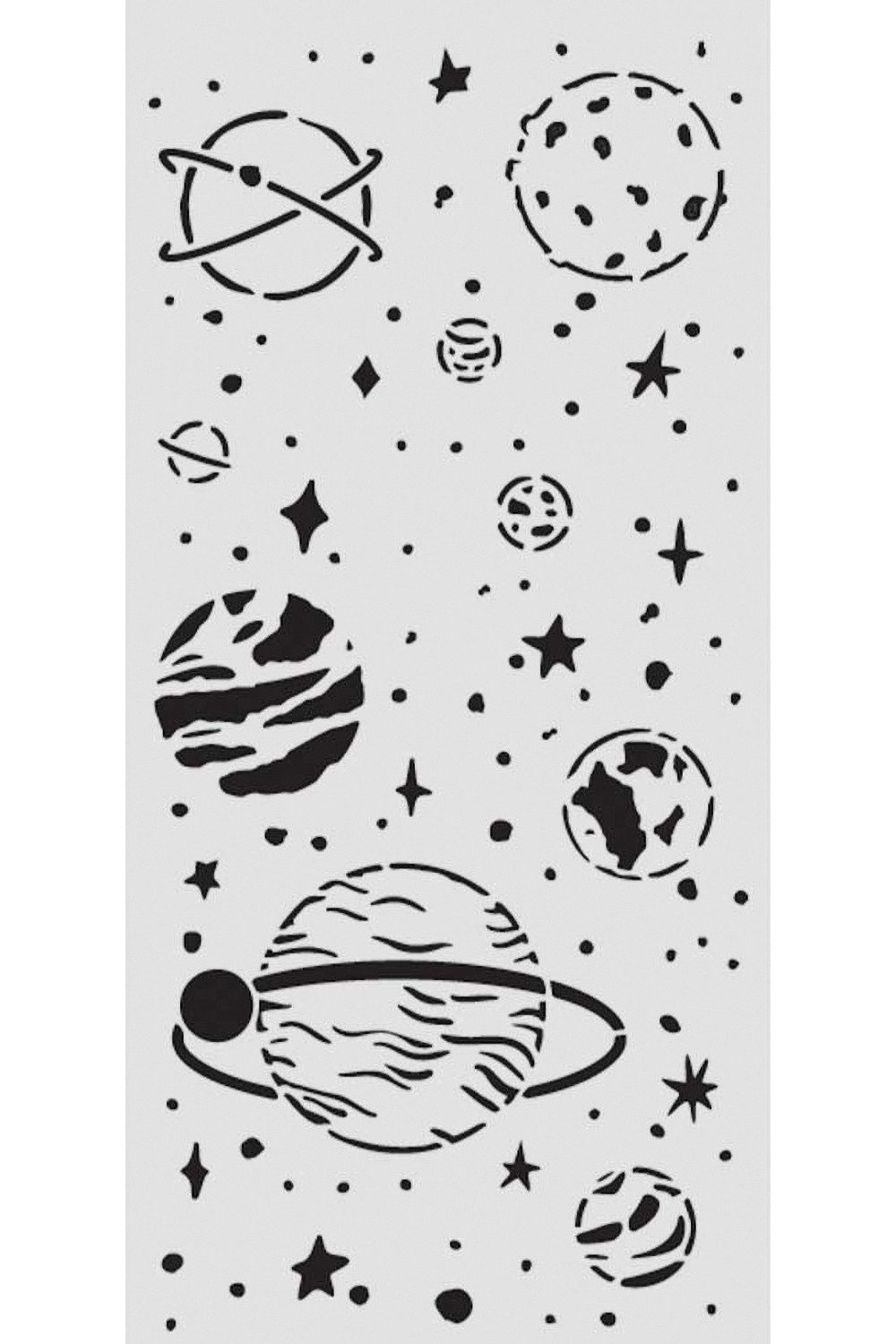 Stamperia Malschablone Schablone 'A New Beginning - Planetary', 25x12cm