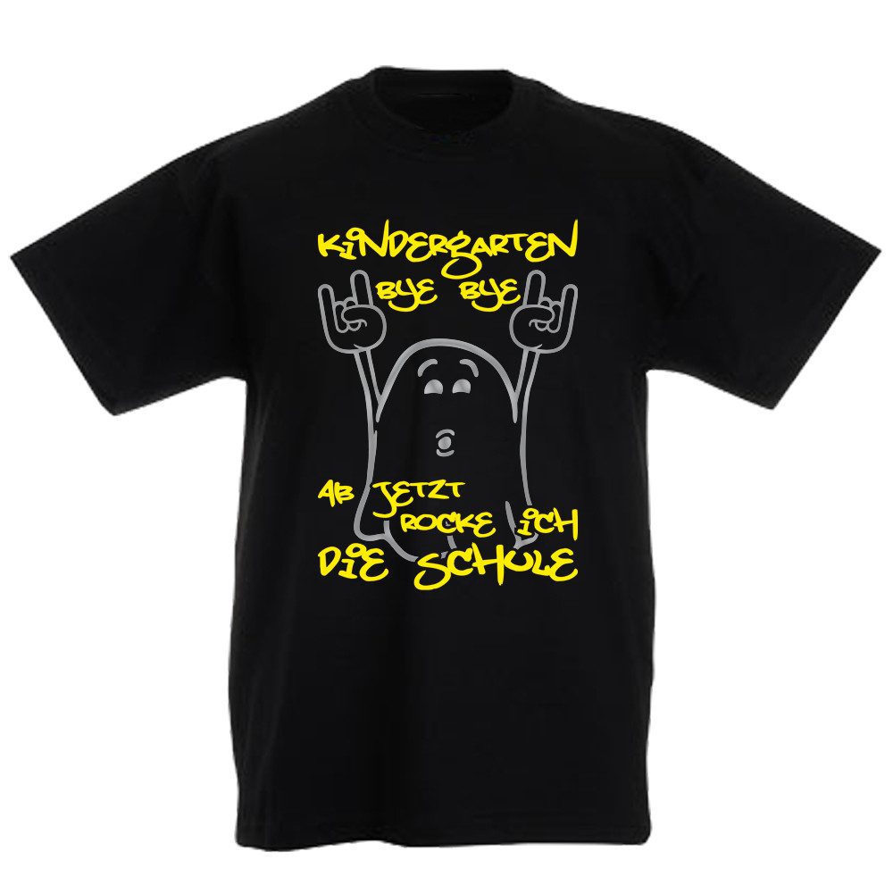 T-Shirt Kindergarten Bye bye – Ab jetzt rocke ich die Schule