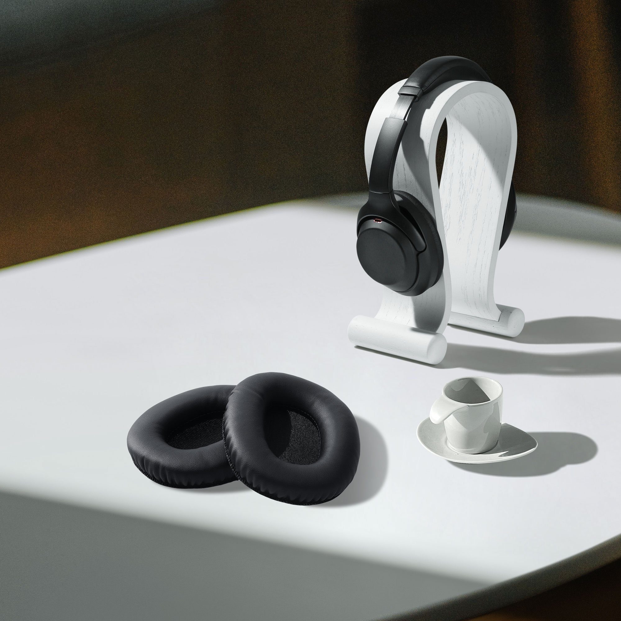kwmobile 2x Ohr Polster (Ohrpolster Headphones) für Ohrpolster für Marshall Over Ear Polster Kopfhörer Kunstleder - Monitor