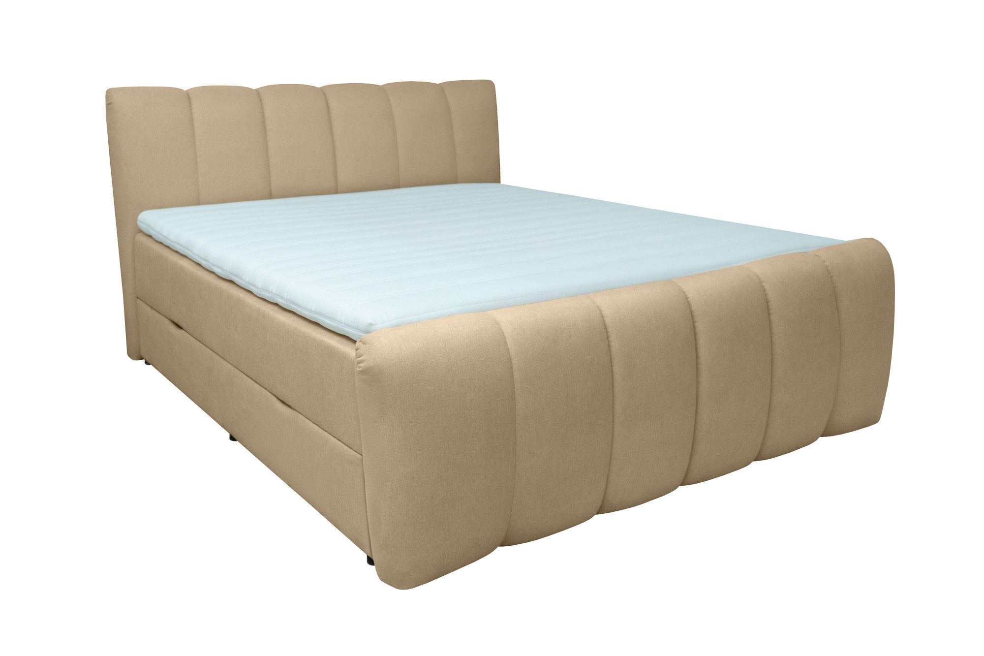 OTTO home Boxbett DORA, Doppelbett inkl. Bettkasten, Federkernbett, Breiten: 160, 180 cm, Boxbett: 5-Z-Taschenfederkern im Unterbau, Härtegrad 3, inkl. Topper