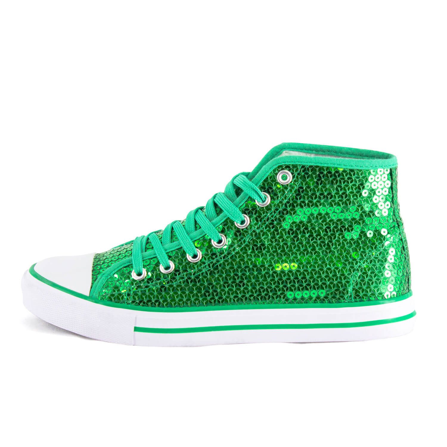 Party Factory Pailletten Schuhe grün Glitzer-Sneaker Unisex Designer Schnürer 41 Sneaker mit Schnürsenkel