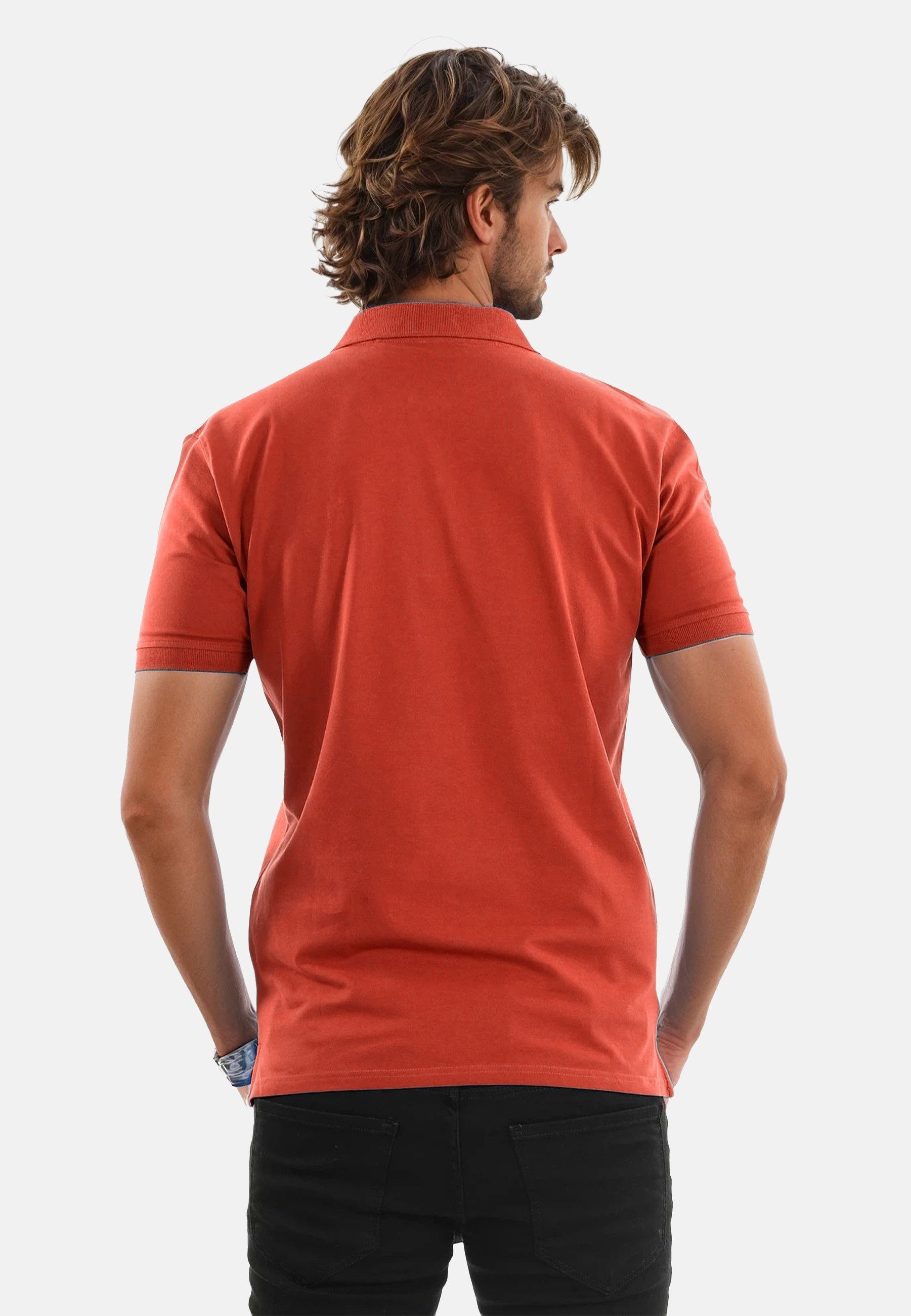 U.S. Polo Assn. Poloshirt USArrchie – Herren Classic Fit kurzarm mit Logo-Stickerei Mit Flachstrick-Kragen, Knopfleiste und elastischer Baumwollmischung – Bild 2 von 5