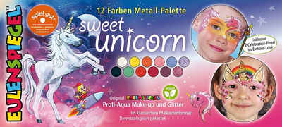 Eulenspiegel Theater Schminkpalette 10 Farben 2 Glitzer Metall-Palette Sweet Unicorn Einhorn (1-tlg)