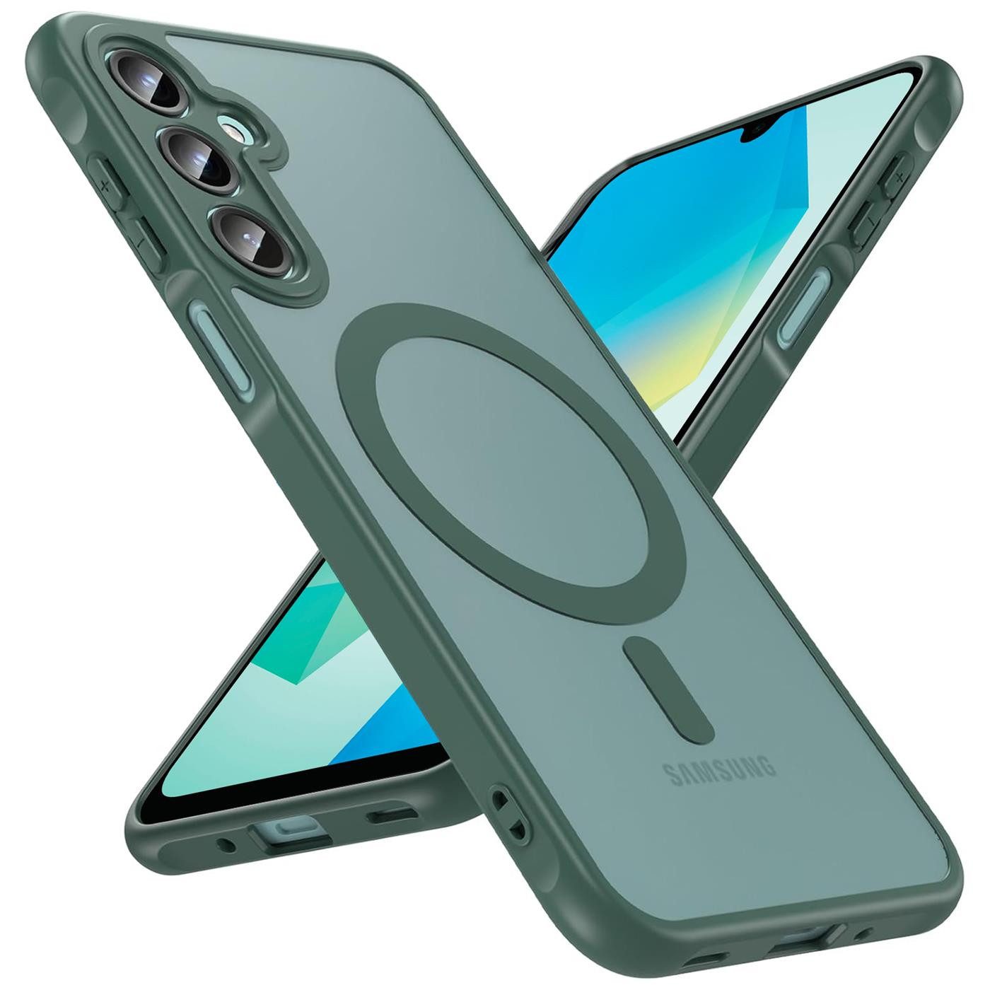 CoolGadget Handyhülle für Samsung Galaxy A16 5G 6,5 Zoll, Kamera Schutz Hülle Silikon Hard Case Schutzhülle für Magsafe Zubehör