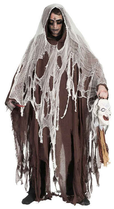 Funny Fashion Vampir-Kostüm Halloween Umhang mit Kapuze - Braun, Gruseliges G