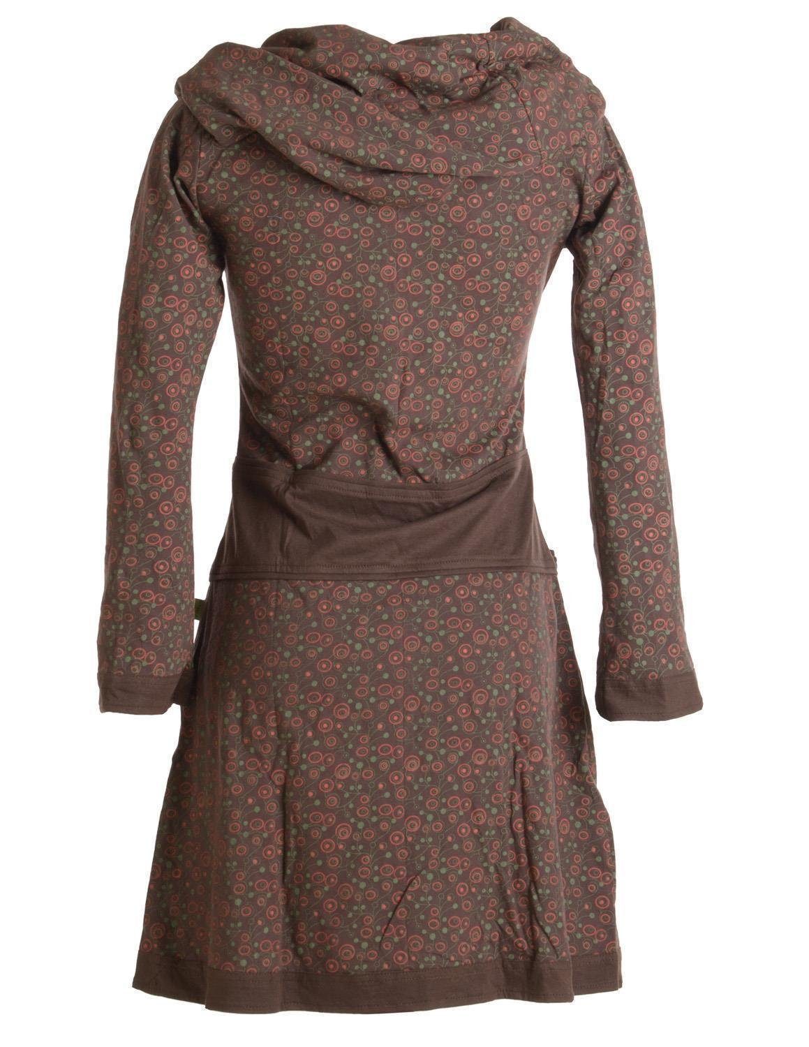 Vishes Jerseykleid Bedrucktes Kleid aus Baumwolle günstig online kaufen