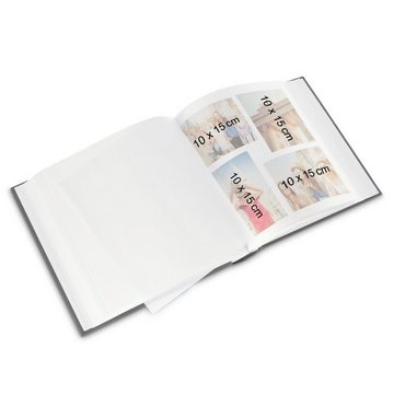 Hama Fotoalbum Jumbo Album "La Fleur", 30x30 cm, 100 weiße Seiten, Schwarz
