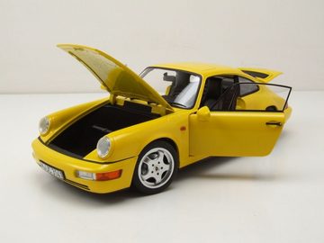 Norev Modellauto Porsche 911 (964) Carrera 2 1992 gelb Modellauto 1:18 Norev, Maßstab 1:18