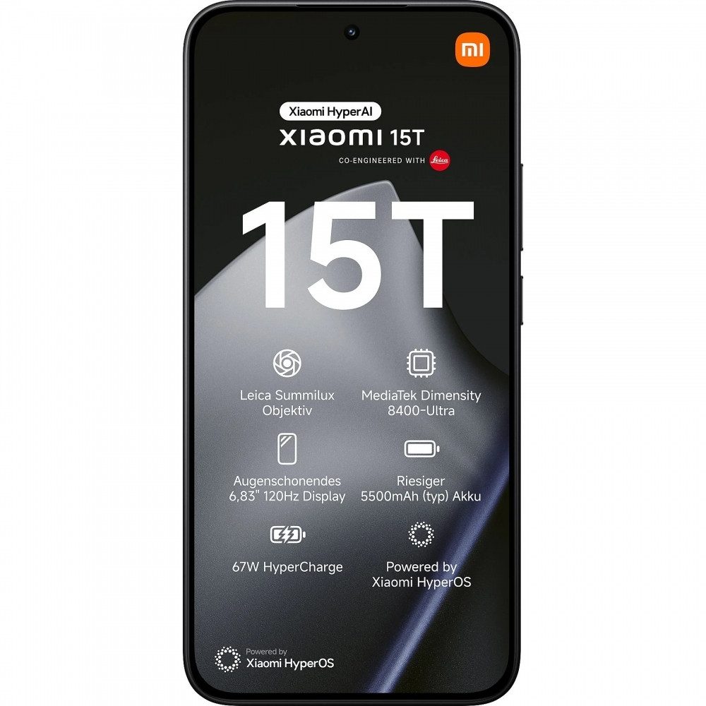 Xiaomi 15T 5G 512 GB / 12 GB - Smartphone - schwarz Smartphone (6,83 Zoll, 512 GB Speicherplatz)
