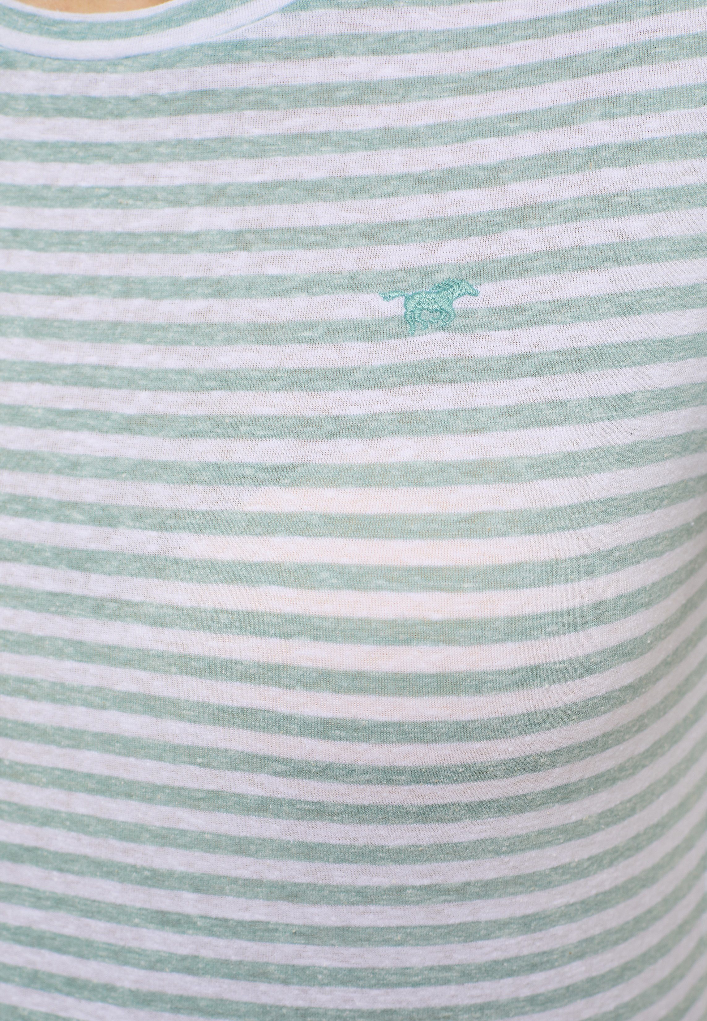 C T-Shirt Alexia grau-grün Stripe MUSTANG
