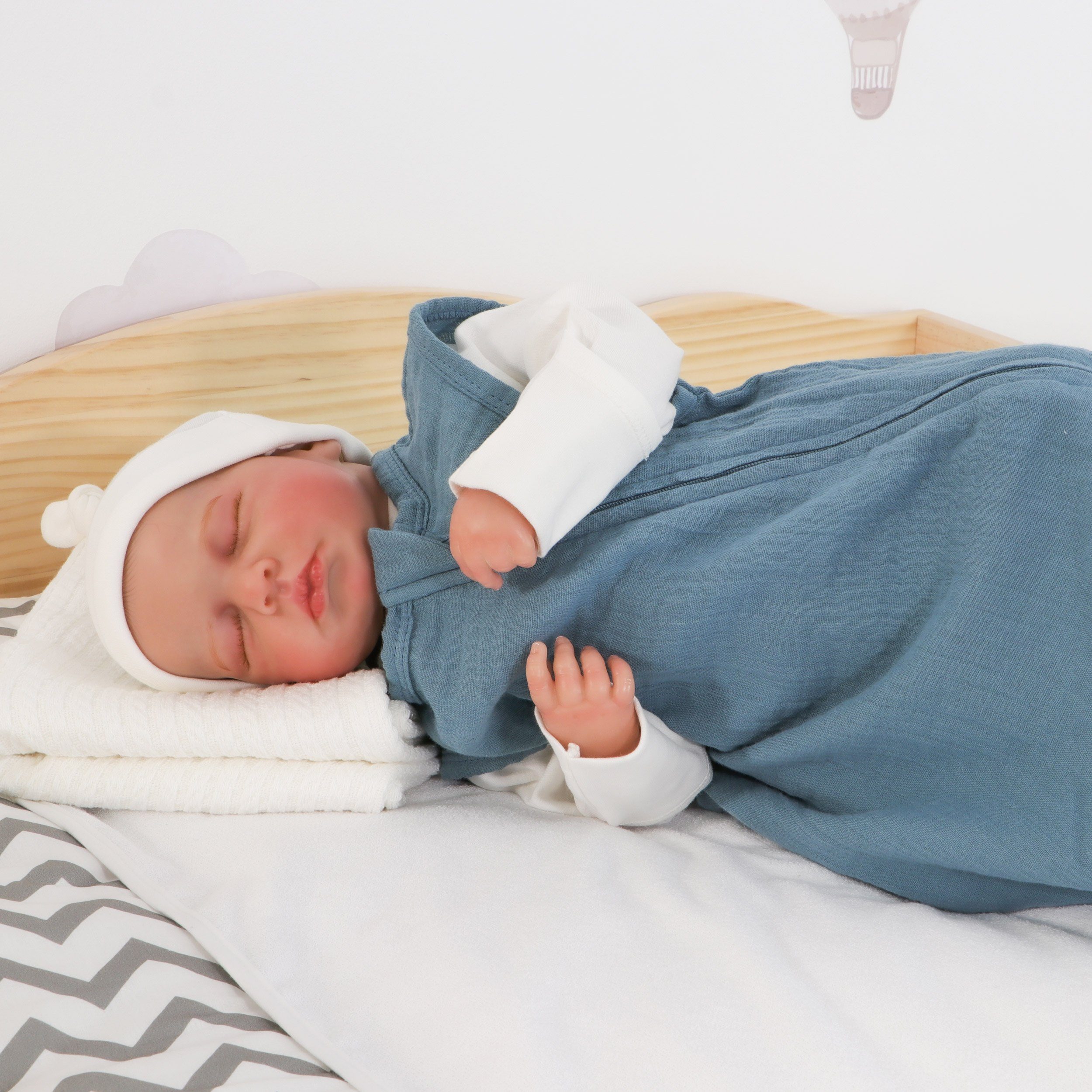 Puckdaddy GmbH Babyschlafsack Astrid Musselin - Petrol 90 cm