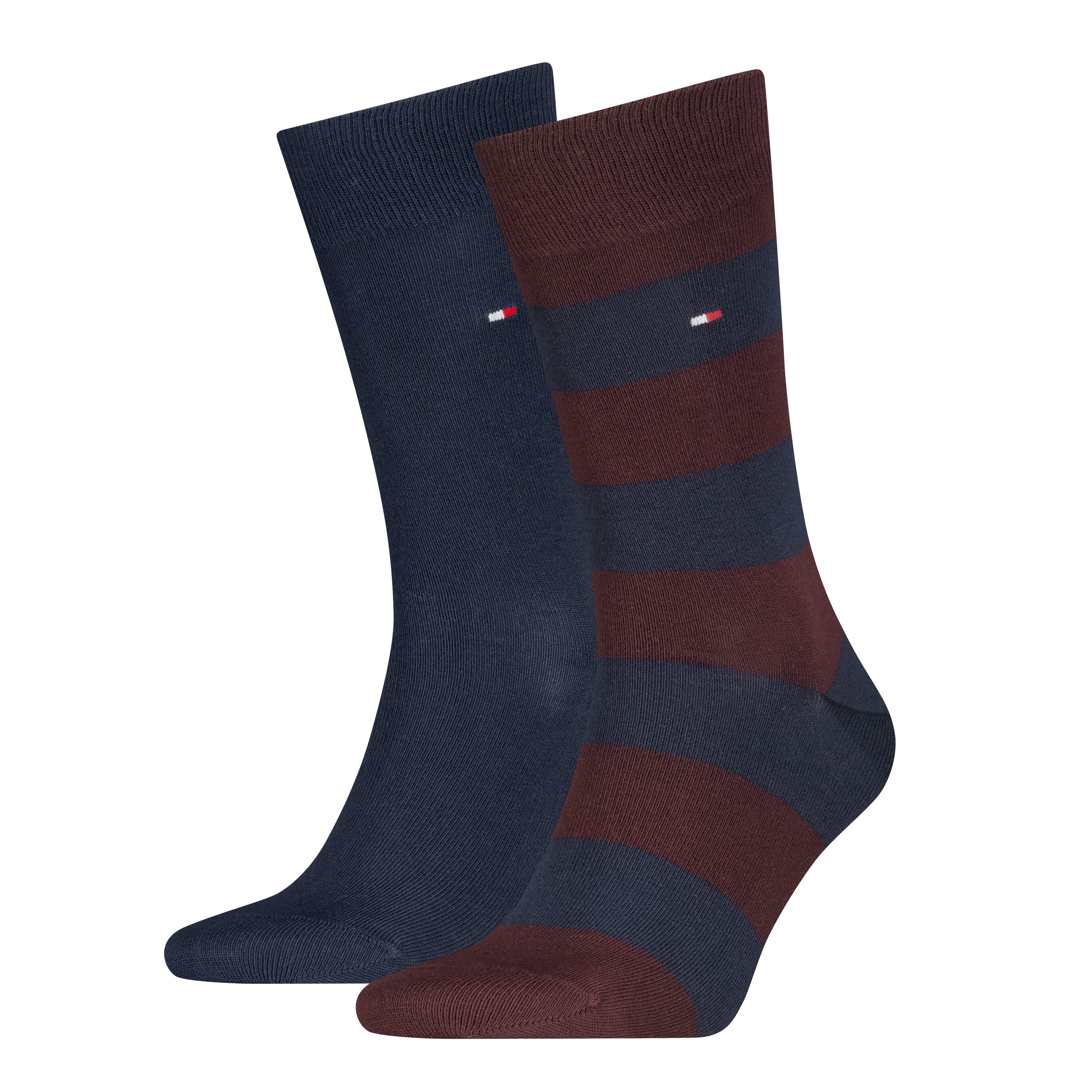 Tommy Hilfiger Socken TH MEN RUGBY SOCK 2P (2-Paar, 2 Paar) mit Rippenstrickbündchen, atmungsaktiv