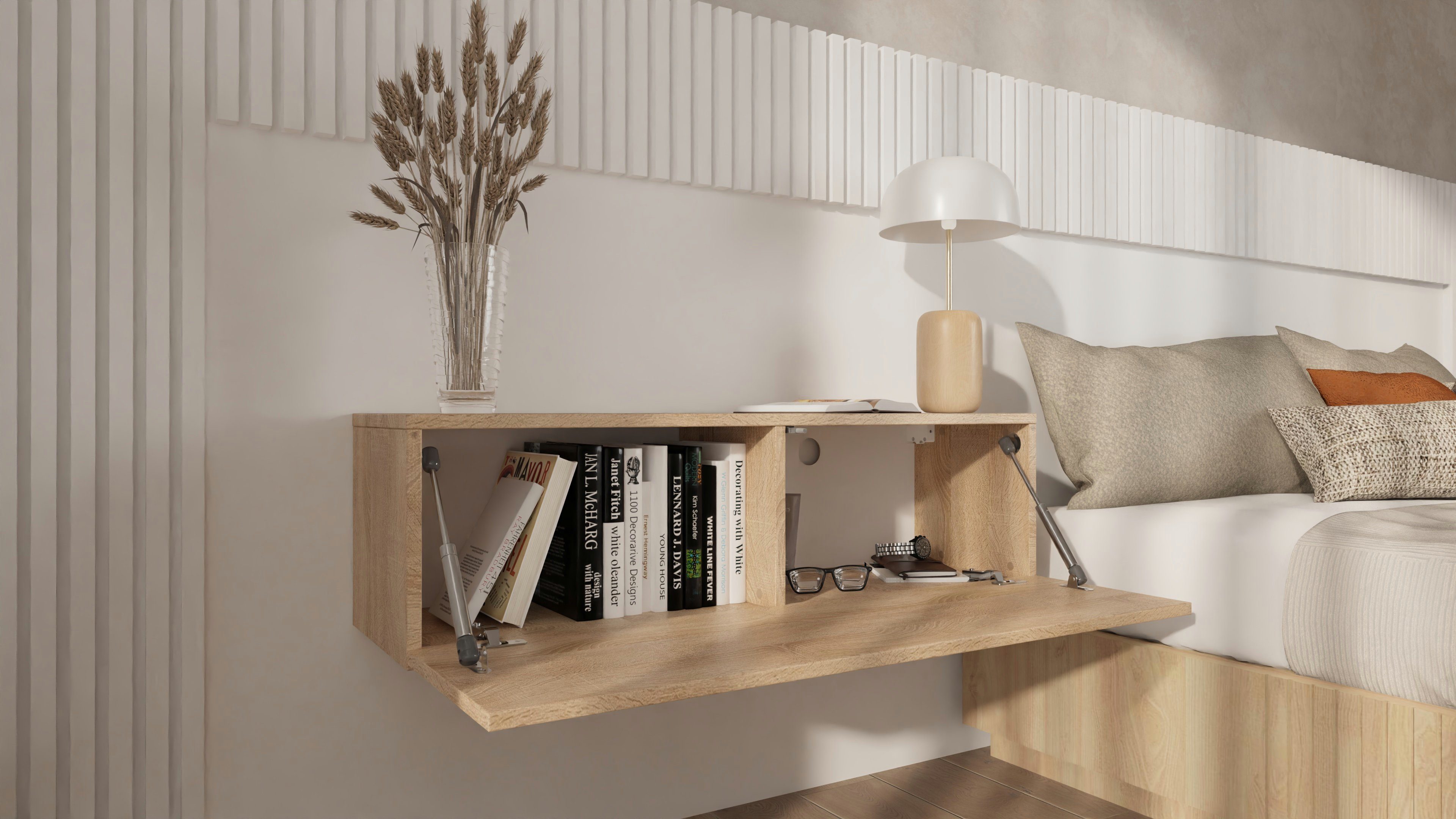 Platan Room Nachttisch, Wandschrank hängende Nachtkommode günstig online kaufen