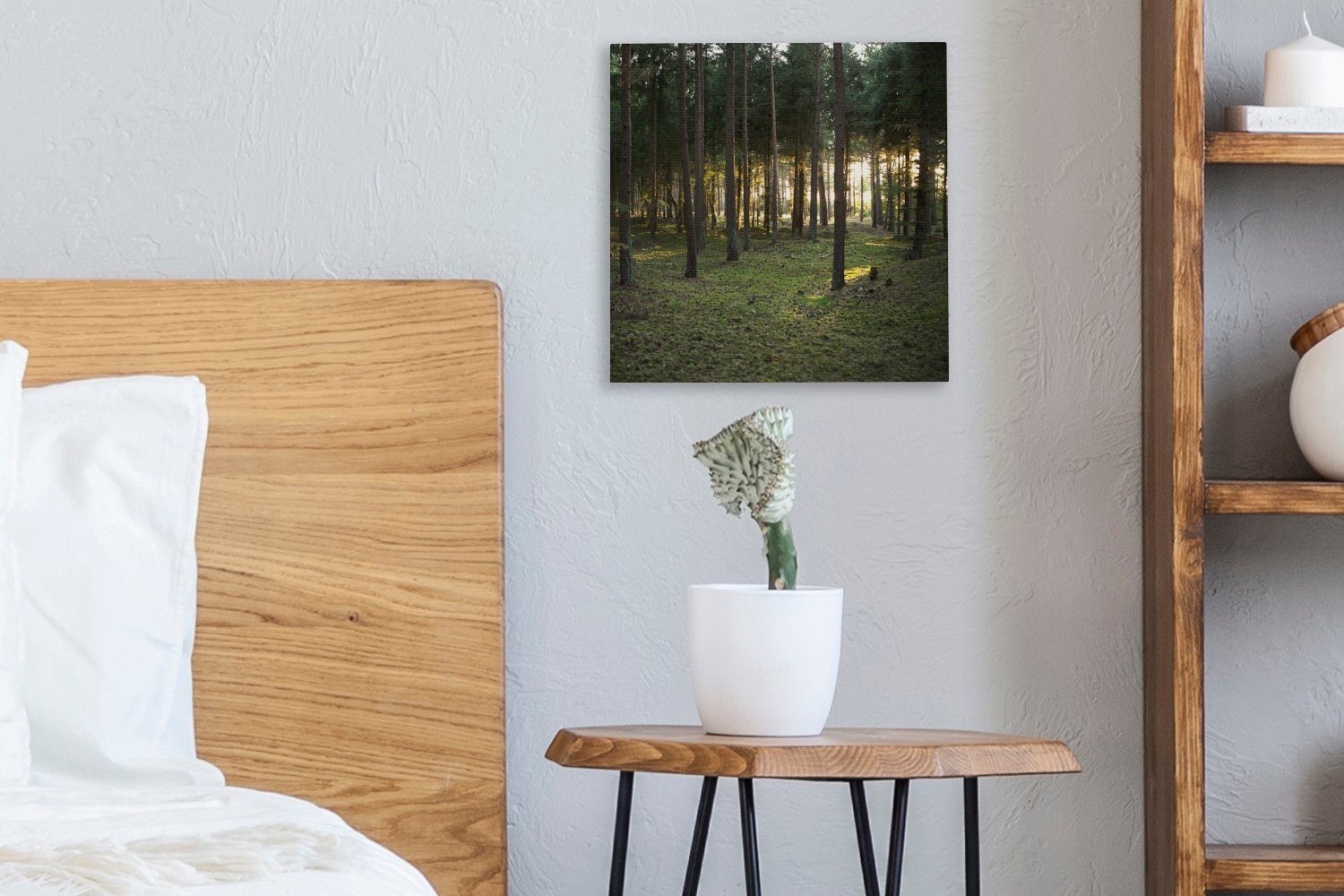 OneMillionCanvasses® Bilder Schlafzimmer Sonne bunt St), Wohnzimmer (1 Gras, - - Baum Leinwand für Leinwandbild