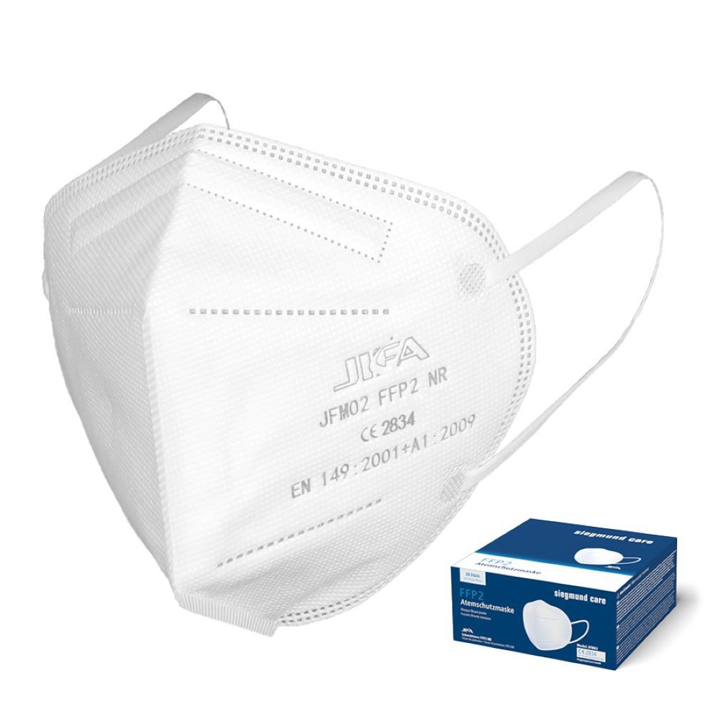 siegmund care Filtrierende Halbmasken FFP2 20x FFP2 Atemschutzmaske, 20-St., MHD: 31.01.2028