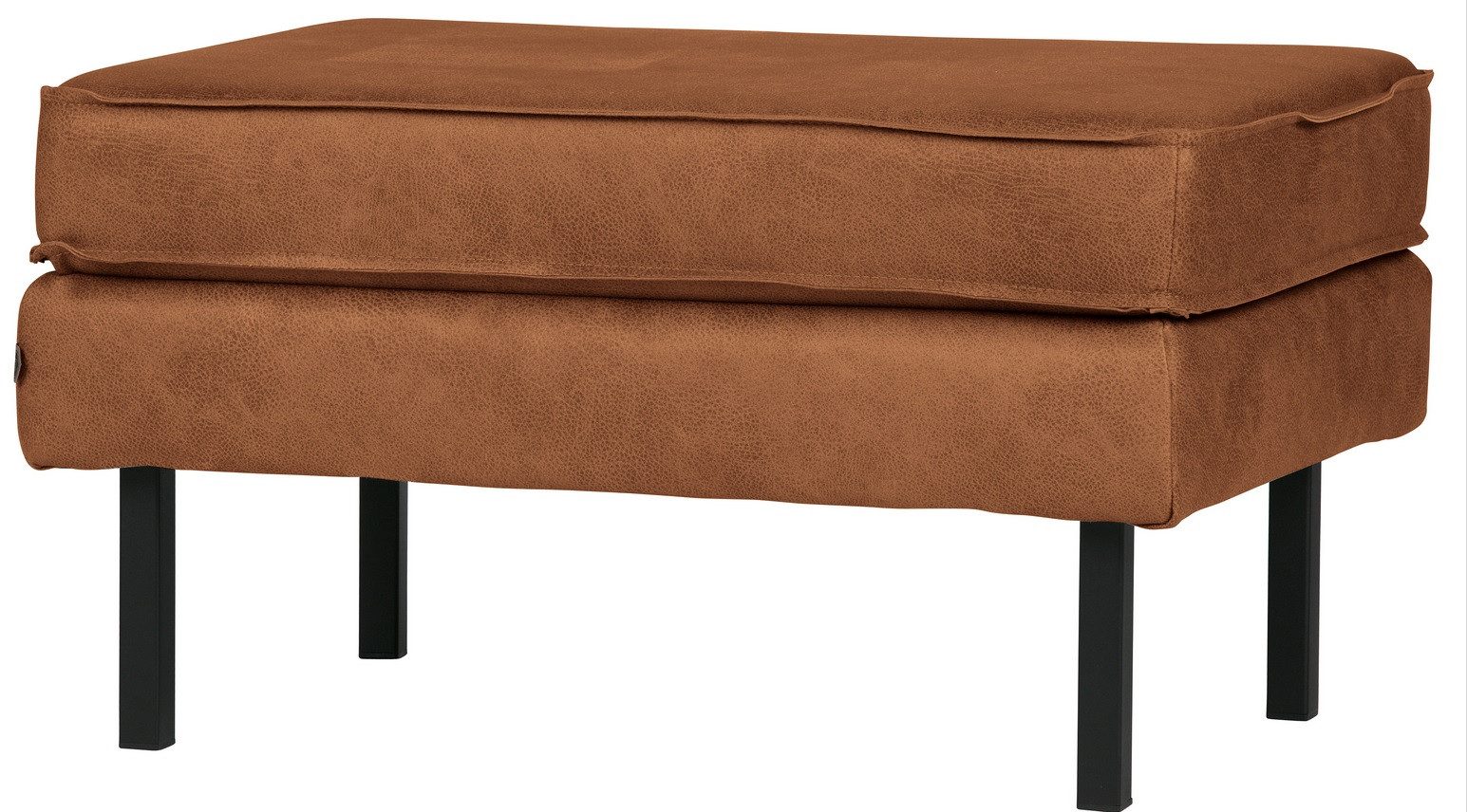 BePureHome Polsterstuhl Hocker Leder Rodeo Beine Cognac