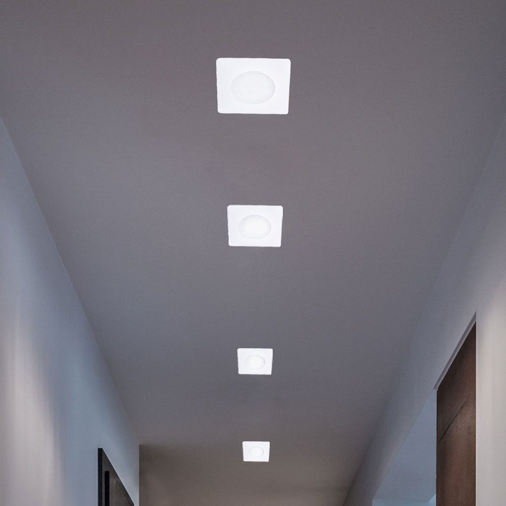 verbaut, LED Einbaustrahler, Zimmer Einbau Decken Leuchte LED Wohn weiß fest Strahler EGLO LED-Leuchtmittel Schlaf Warmweiß,