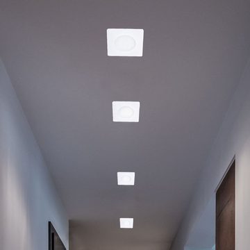 EGLO LED Einbaustrahler, LED-Leuchtmittel fest verbaut, Warmweiß, LED Einbau Strahler Decken Leuchte weiß Wohn Schlaf Zimmer