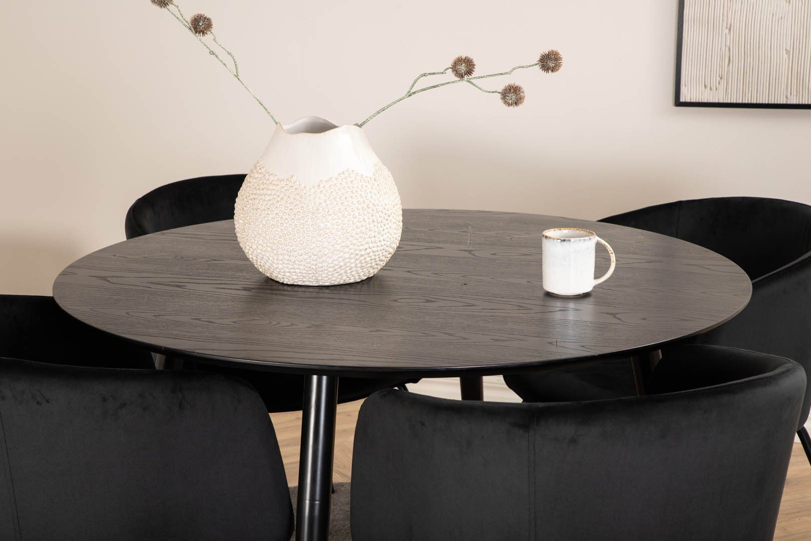 ebuy24 Essgruppe DippØ115BLBL Essgruppe Esstisch schwarz günstig online kaufen