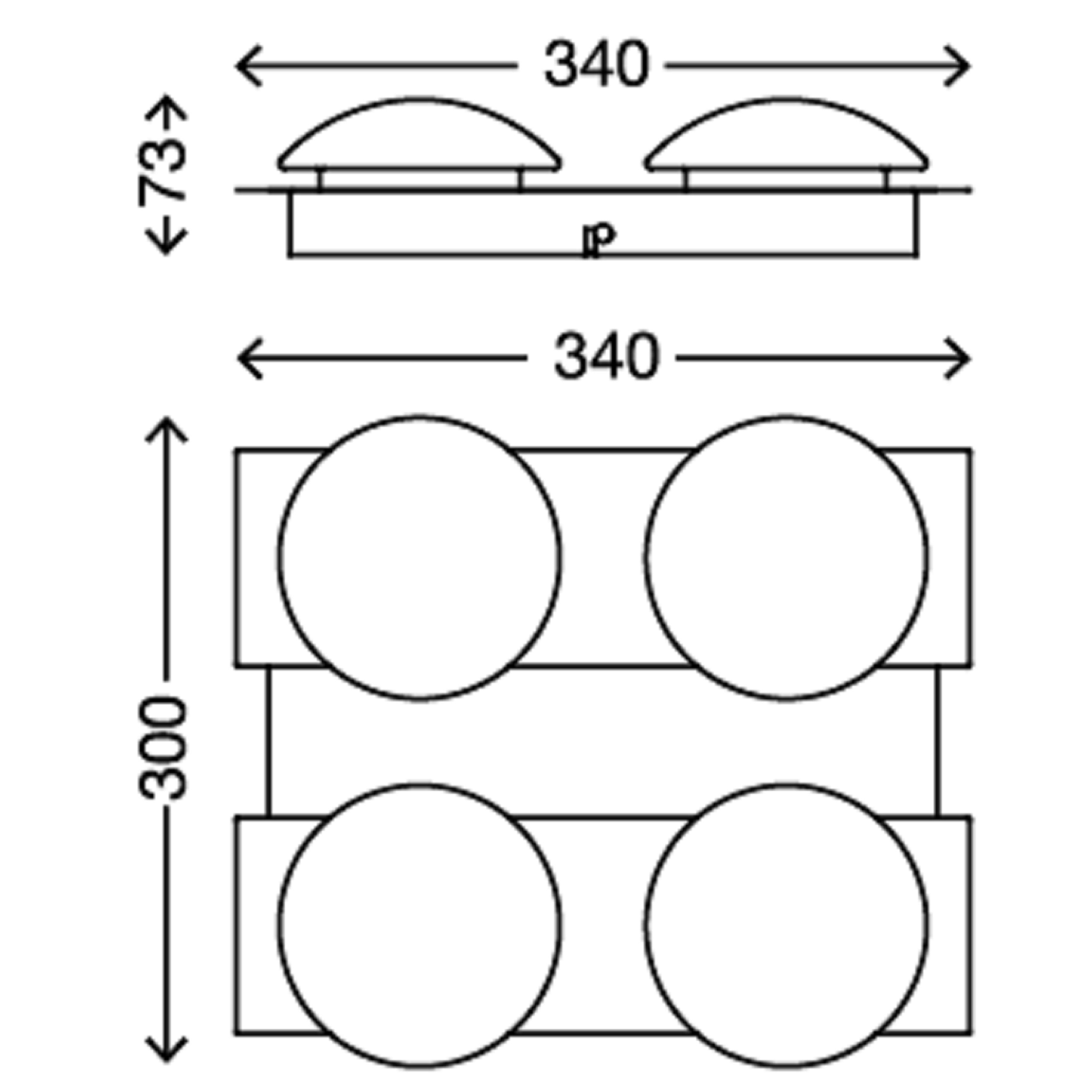 TRANGO LED Deckenleuchte, 3209-048 Modern Design 4-flammig LED Deckenleucht günstig online kaufen
